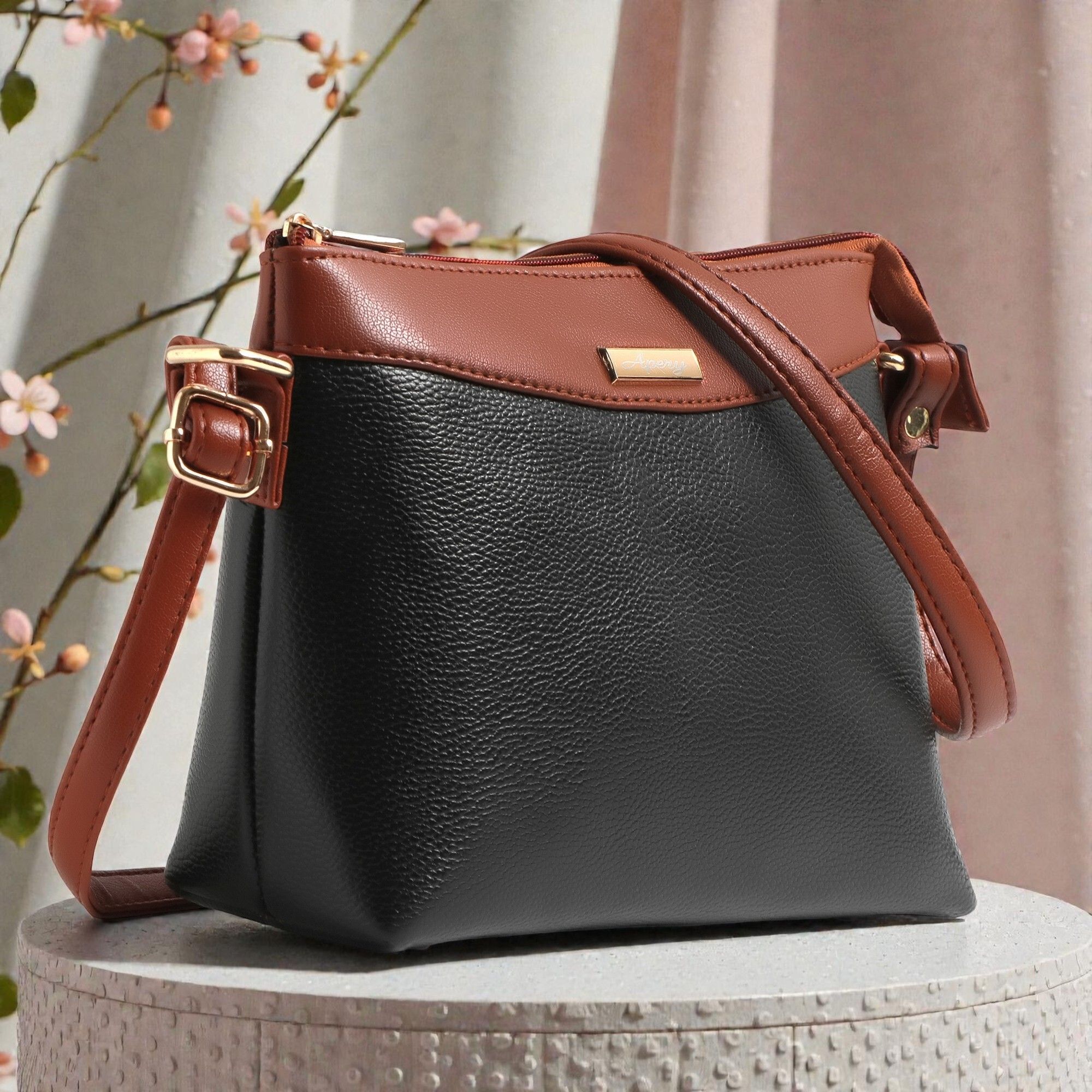 Black Women Sling Bag Grace Hand Sling Bag-image-24
