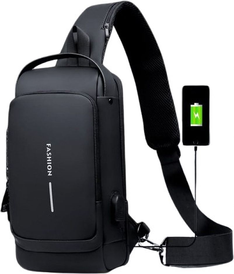 Black Men & Women Sling Bag Crossbody Sling Bag for Unisex Gym with Compact Bag-image-16