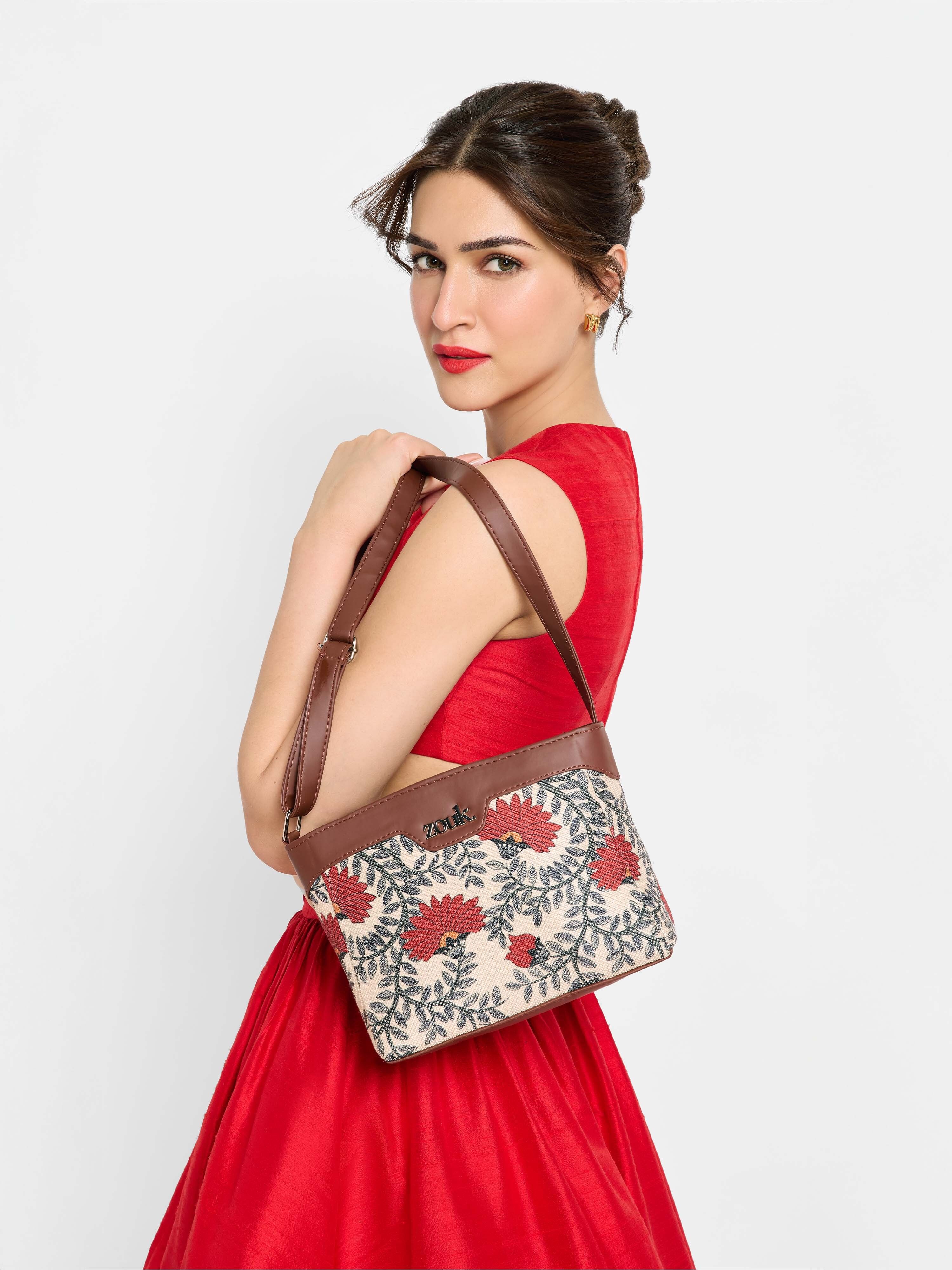zouk Beige, Red Women Sling Bag Nawabi Couture Harmony Sling Bag-picture-11