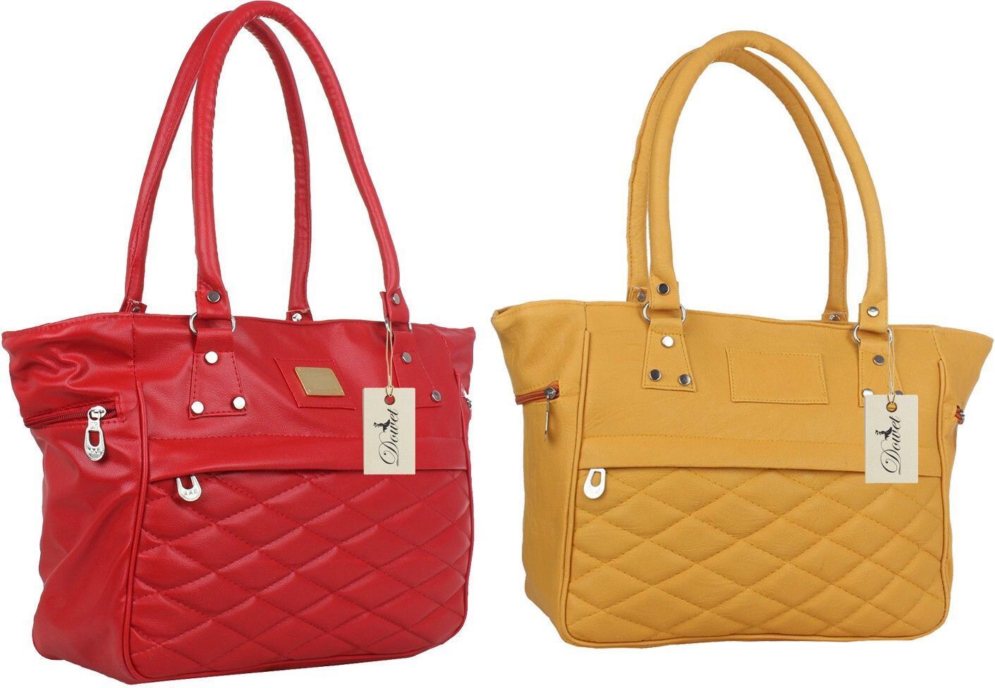 dowet Women Red, Yellow Hand-held Bag-picture-19