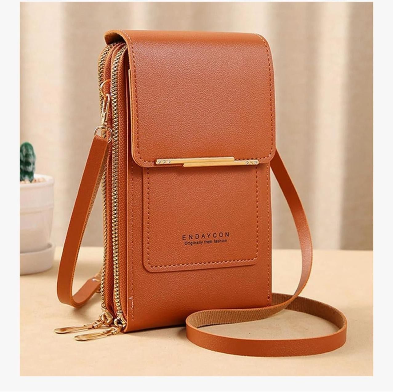 Brown Women Sling Bag Crossbody Purse-image-6