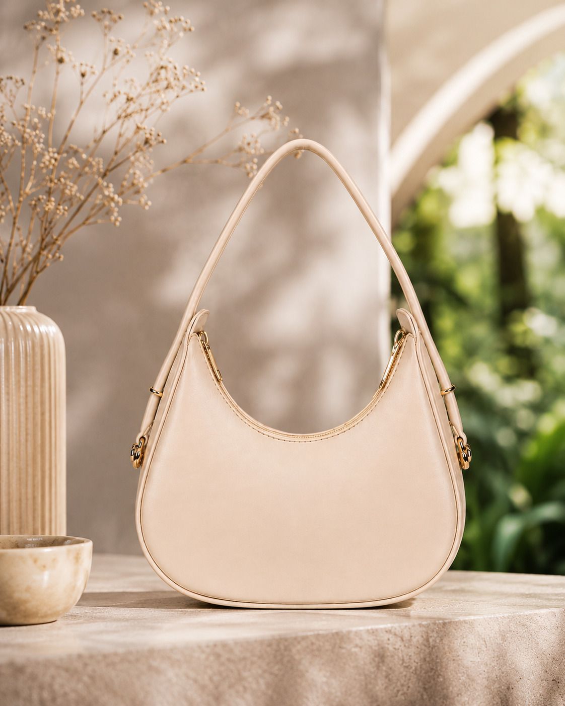 Women Beige Shoulder Bag-image-36