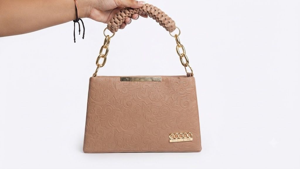 ecco Brown Women Satchel Floral Grace Handbag | Bag | Hand bag-picture-33