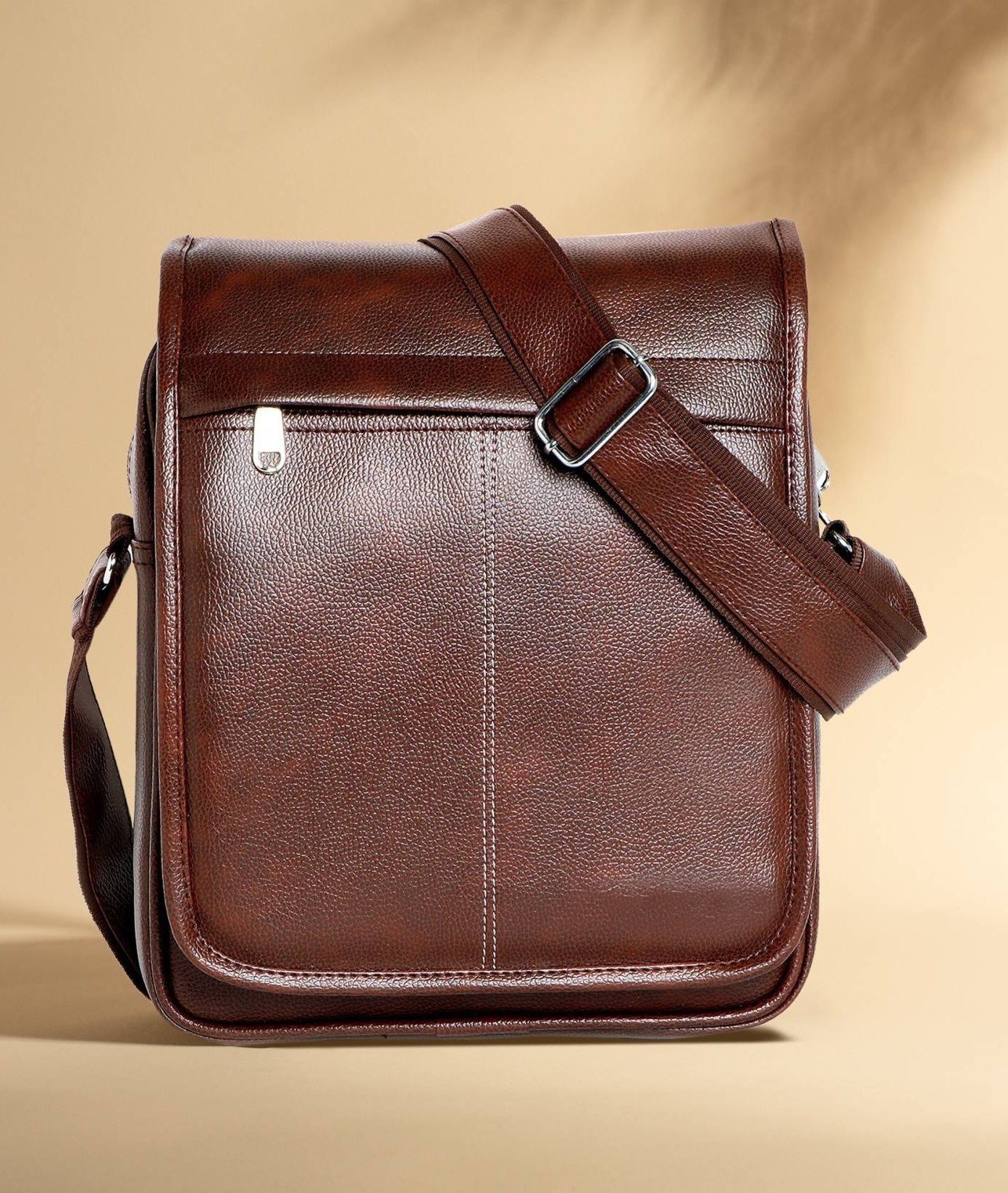 zipcraze Brown Men Sling Bag Stylish Leather Men's Sling Bag Cross Body Travel Office Business messenger-picture-27