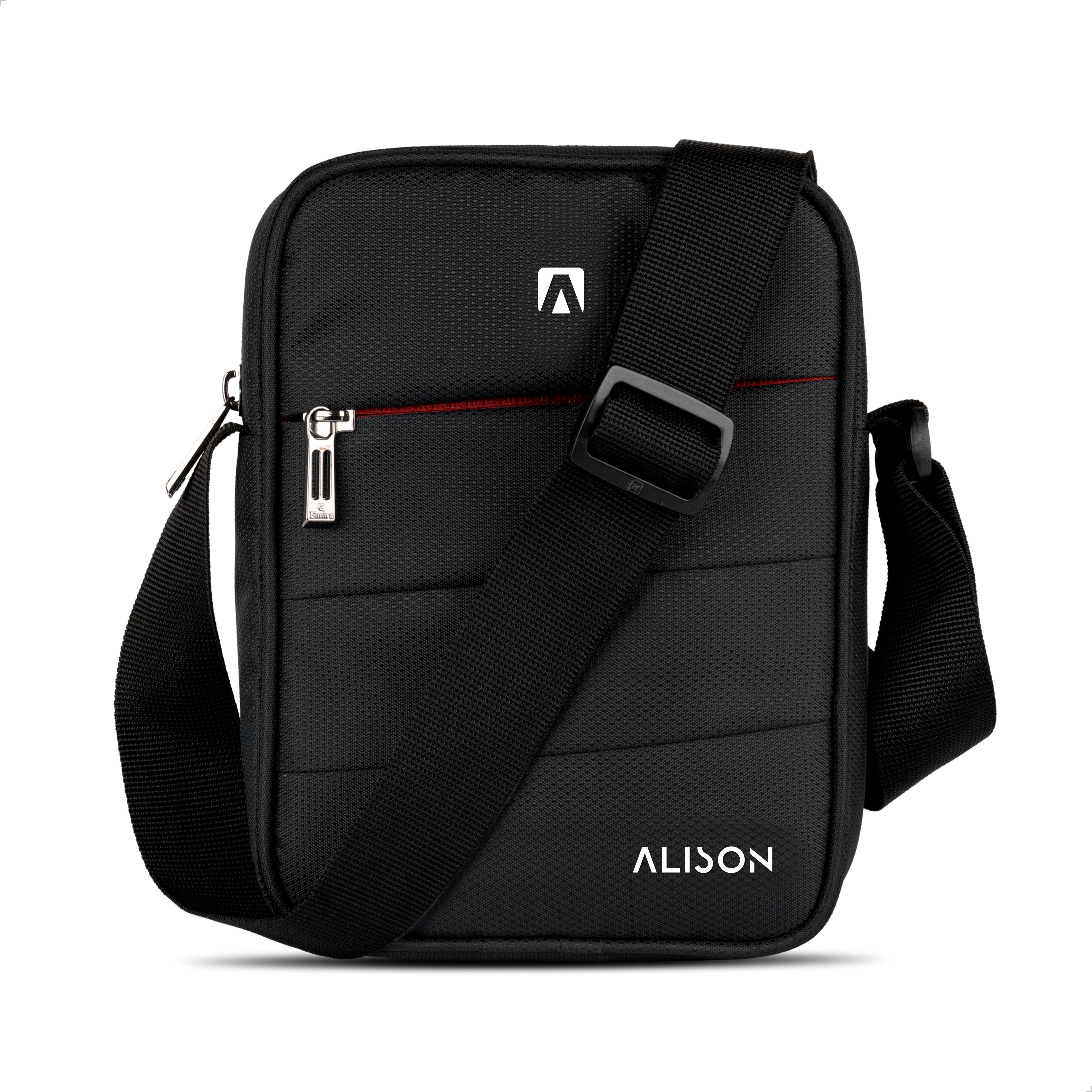 Black Men Sling Bag Premium Edison Men Side Bag-image-23