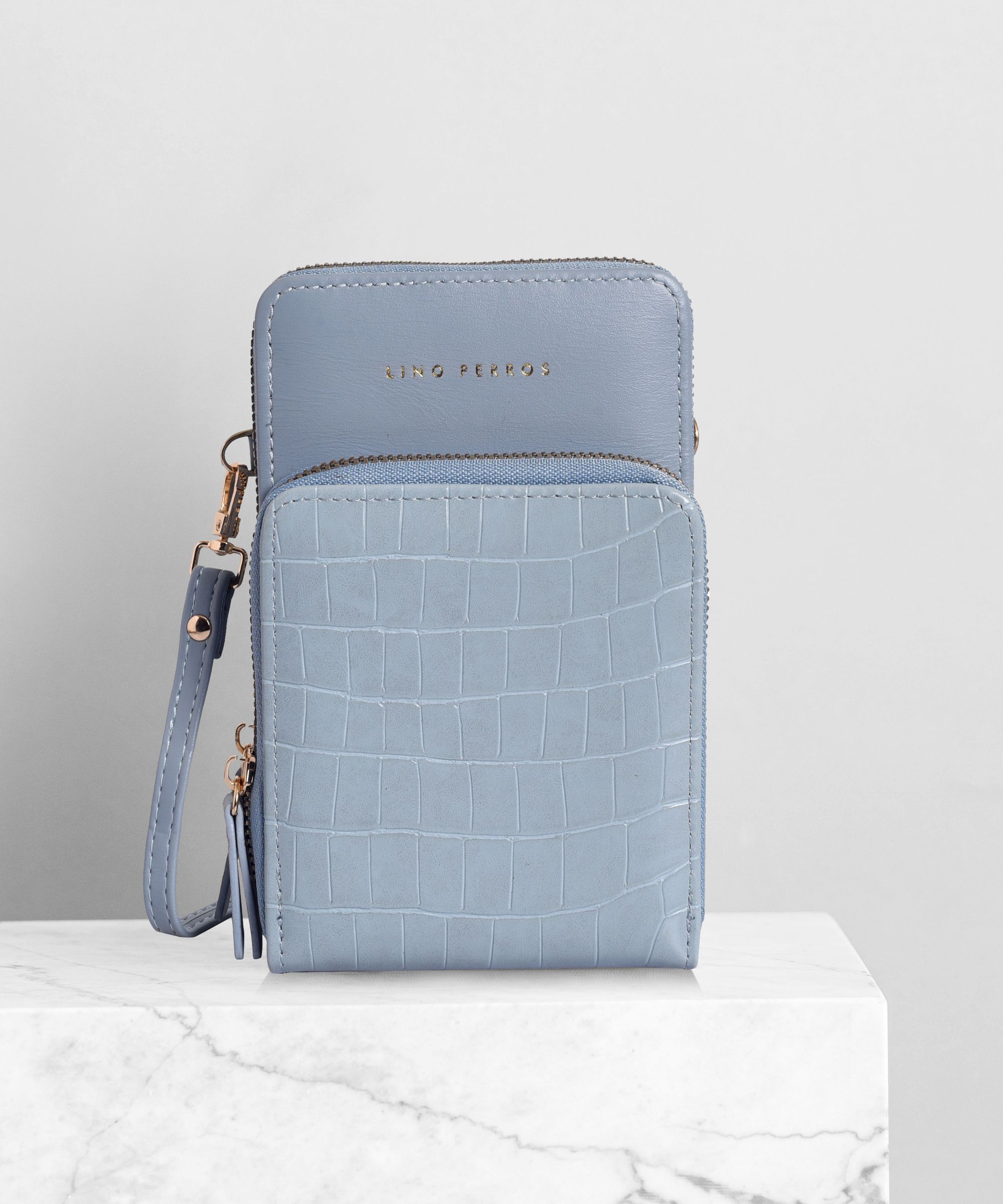 Blue Women Sling Bag Women blue croc sling bag-image-20