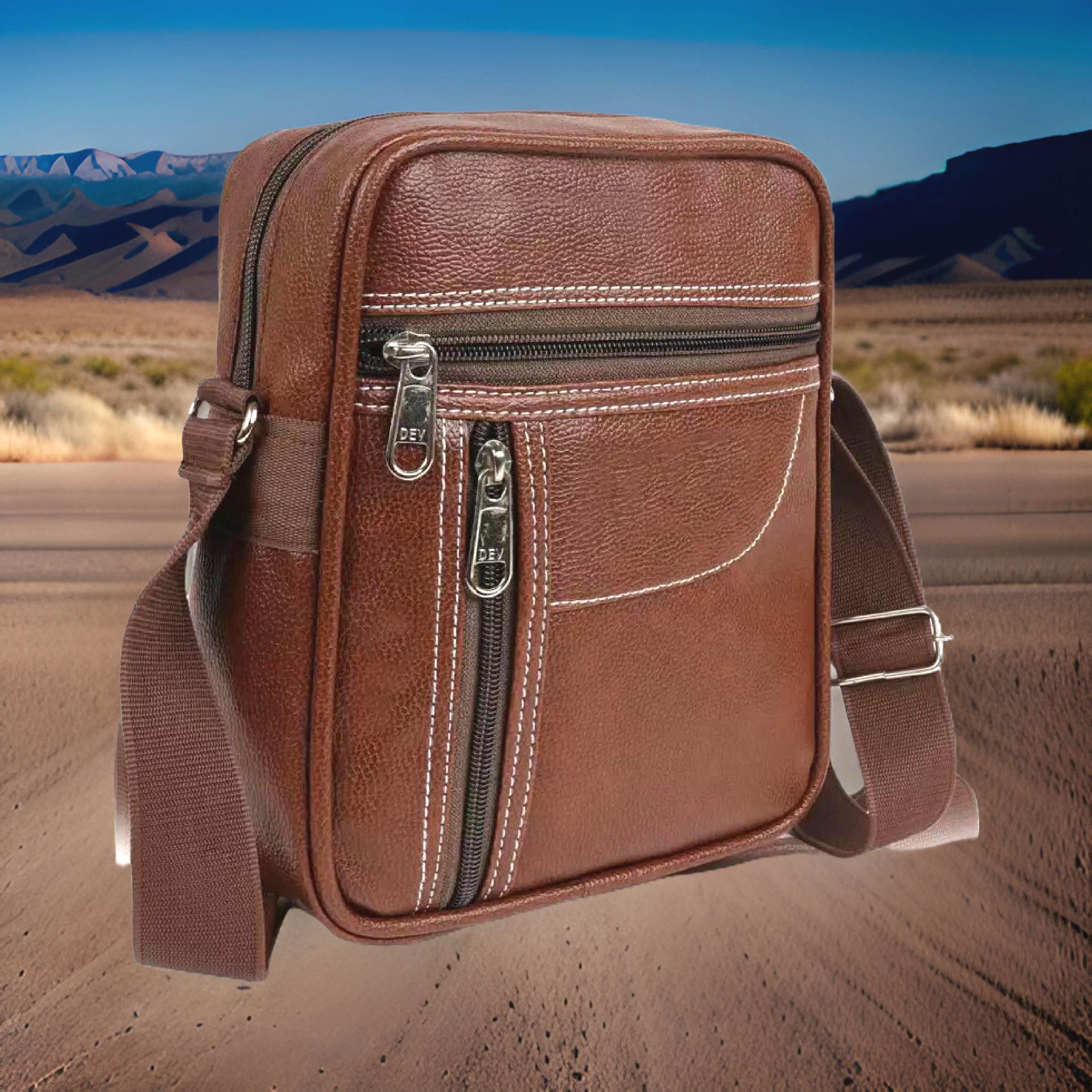 Brown Men Sling Bag Men Sling Bag extra large-image-41