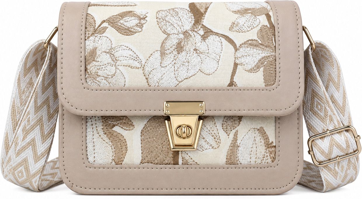 Beige Women Sling Bag Women Floral Sling Bag | Stylish Shoulder Bag | Daily Use & Party Wear-image-10