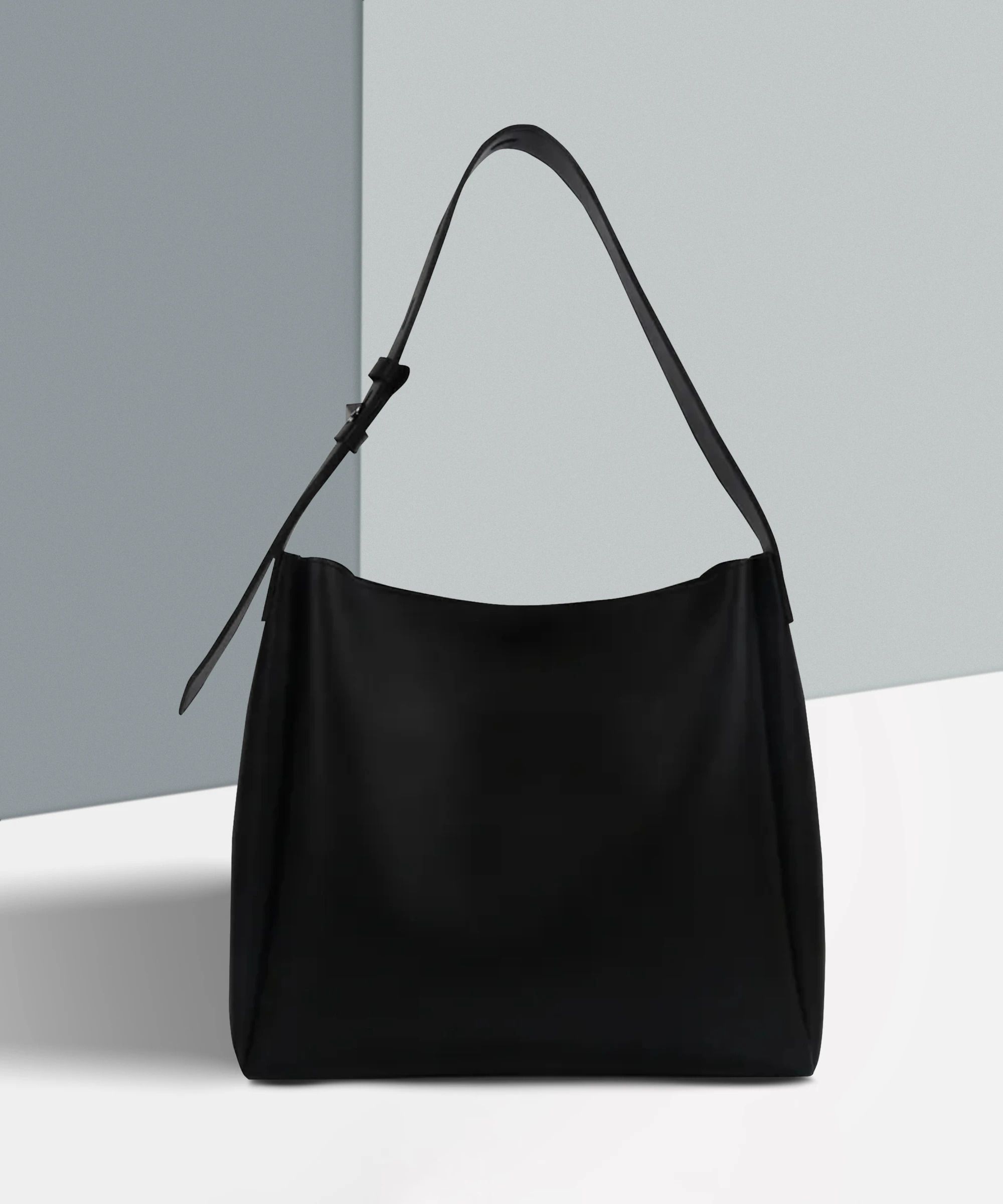 Black Women Tote PU - Leather Tote Bag for Women Female Large Capacity Shoulder Bag Handbags.-image-3