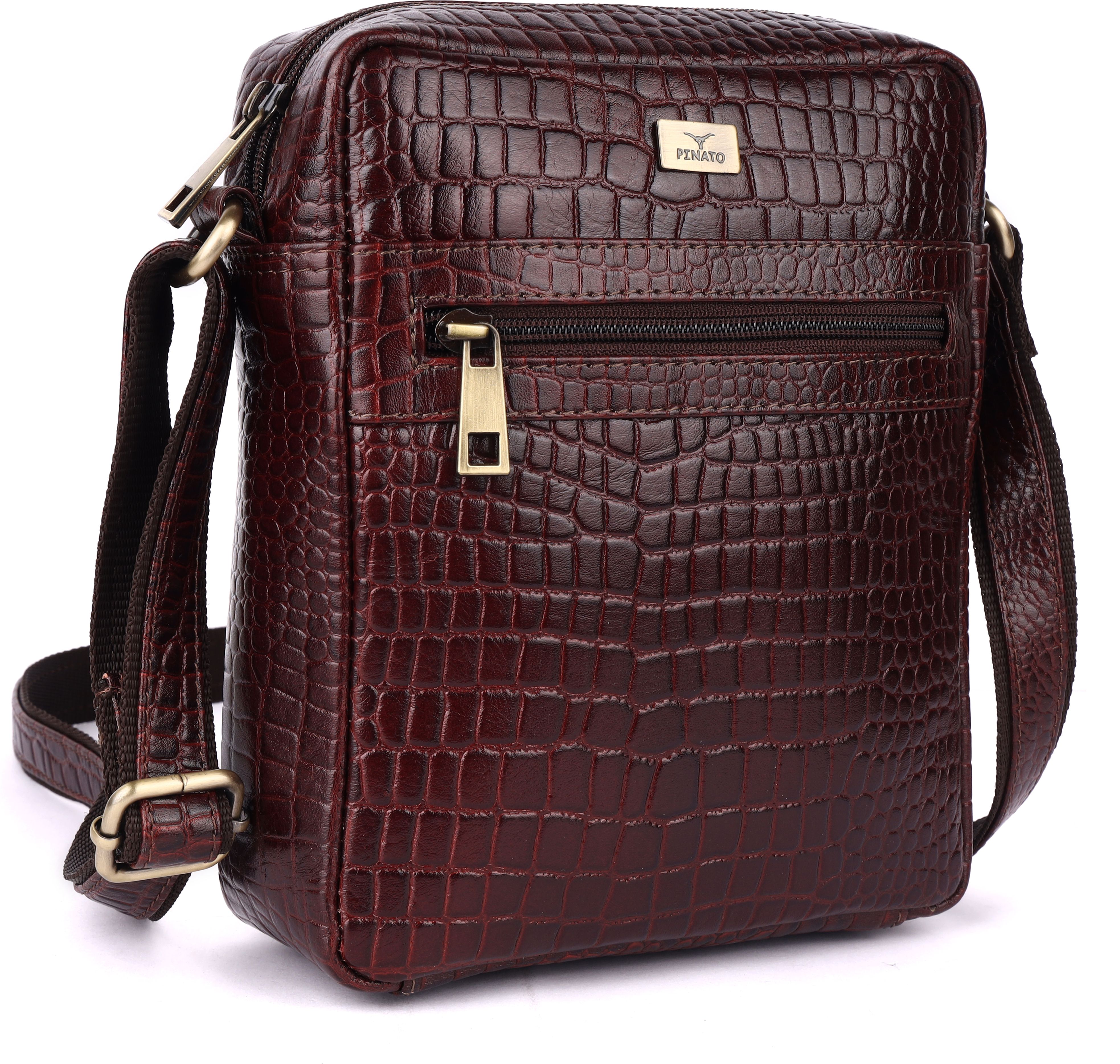 Brown Men & Women Sling Bag Genuine Leather Crossbody Sling Messenger Bag for Men,College,Travel &Office Bag-image-29