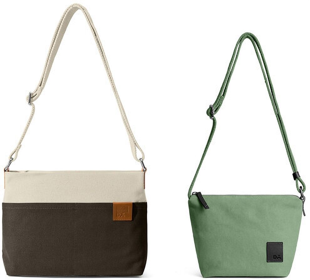 dailyobjects Black Men & Women Sling Bag Caddy Crossbody Bag & Sunday Crossbody Bag Combo | Cotton Canvas | Zip Closure-picture-12