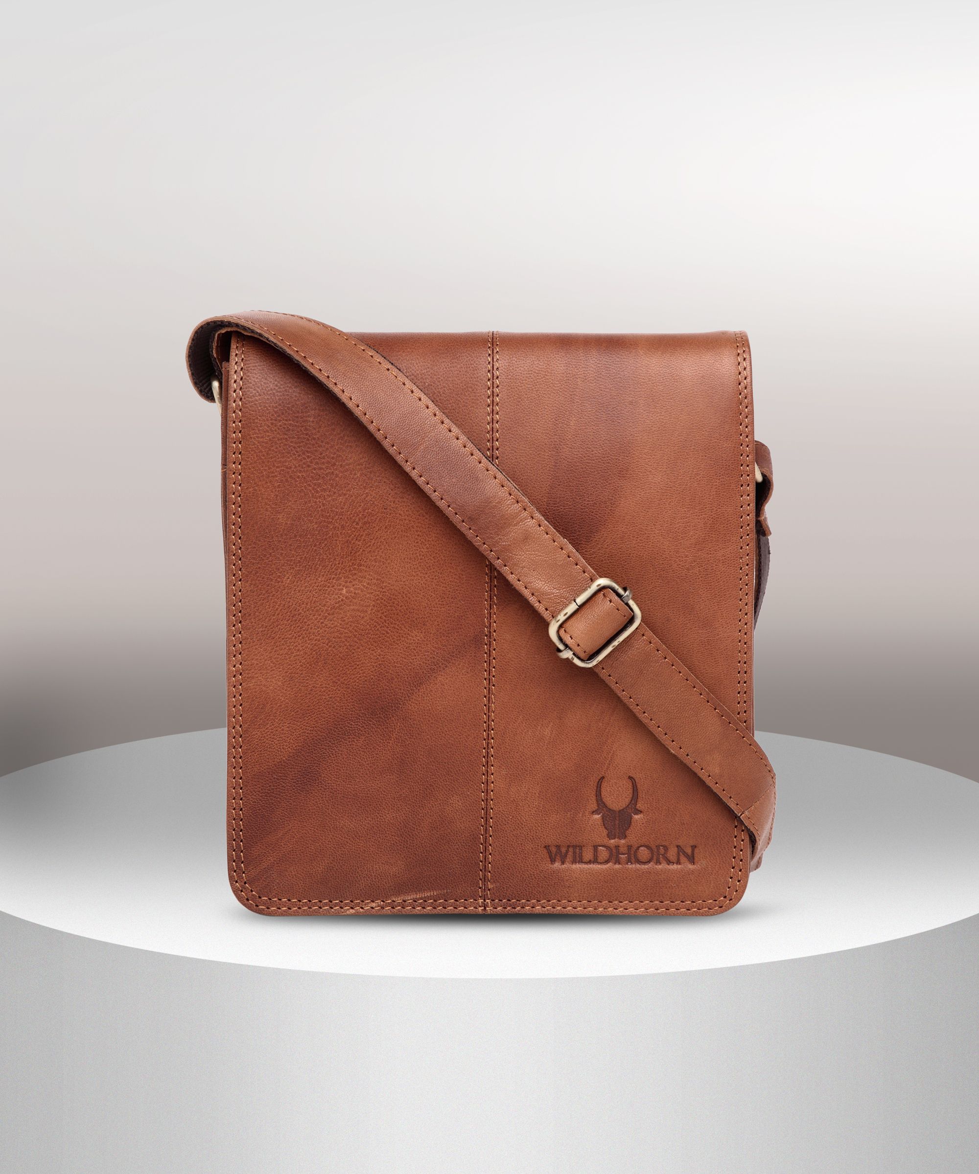 wildhorn Brown Men Sling Bag - Medium New Hi-Quality 100% Genuine Leather Sling Messenger Bag-picture-14
