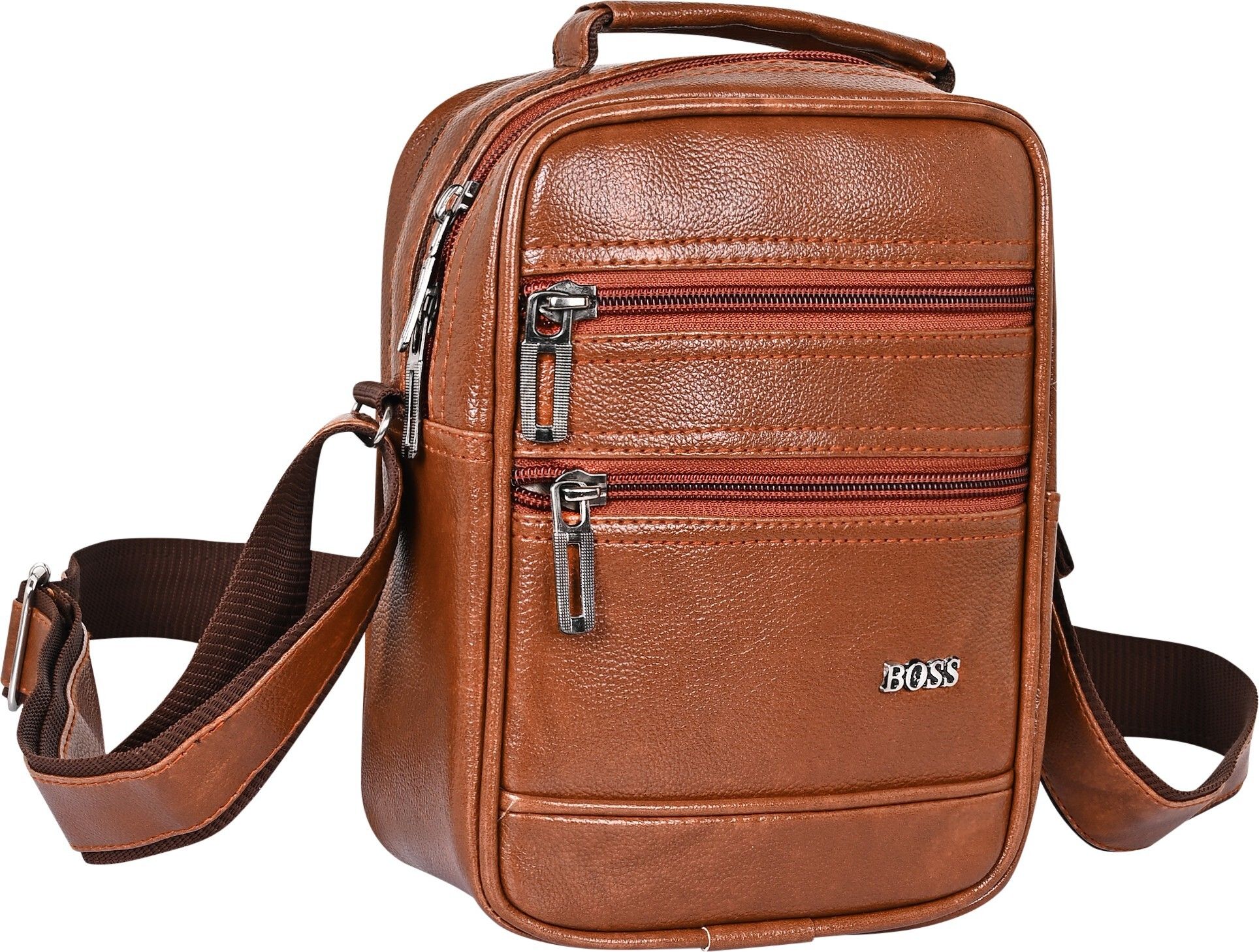 Tan Men Sling Bag - Regular Size Tourister Medium Chest Sling Bag for Men Travel |crossbody bag for men women | Cash Bag | Business Side Messenger Bags | travel sling bags boys girls | Corporate Gift item for Men ( Father, Husband, Friend) | Small Hiking Trekking Travelling Passport Document Sling Pouch | Bike bags waterproof.-image-46