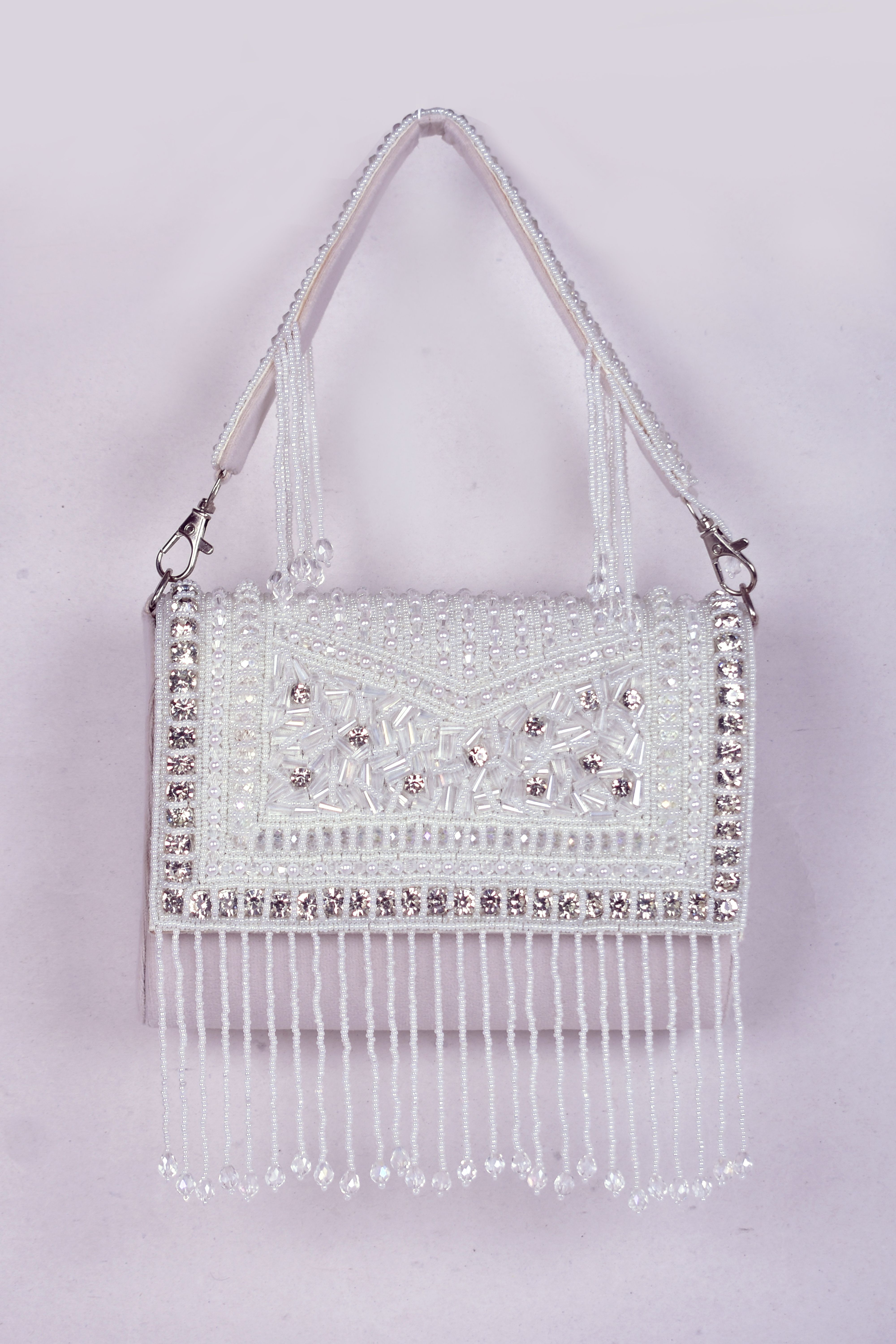 Red, White Women Clutch Luxury bridal clutch-image-4
