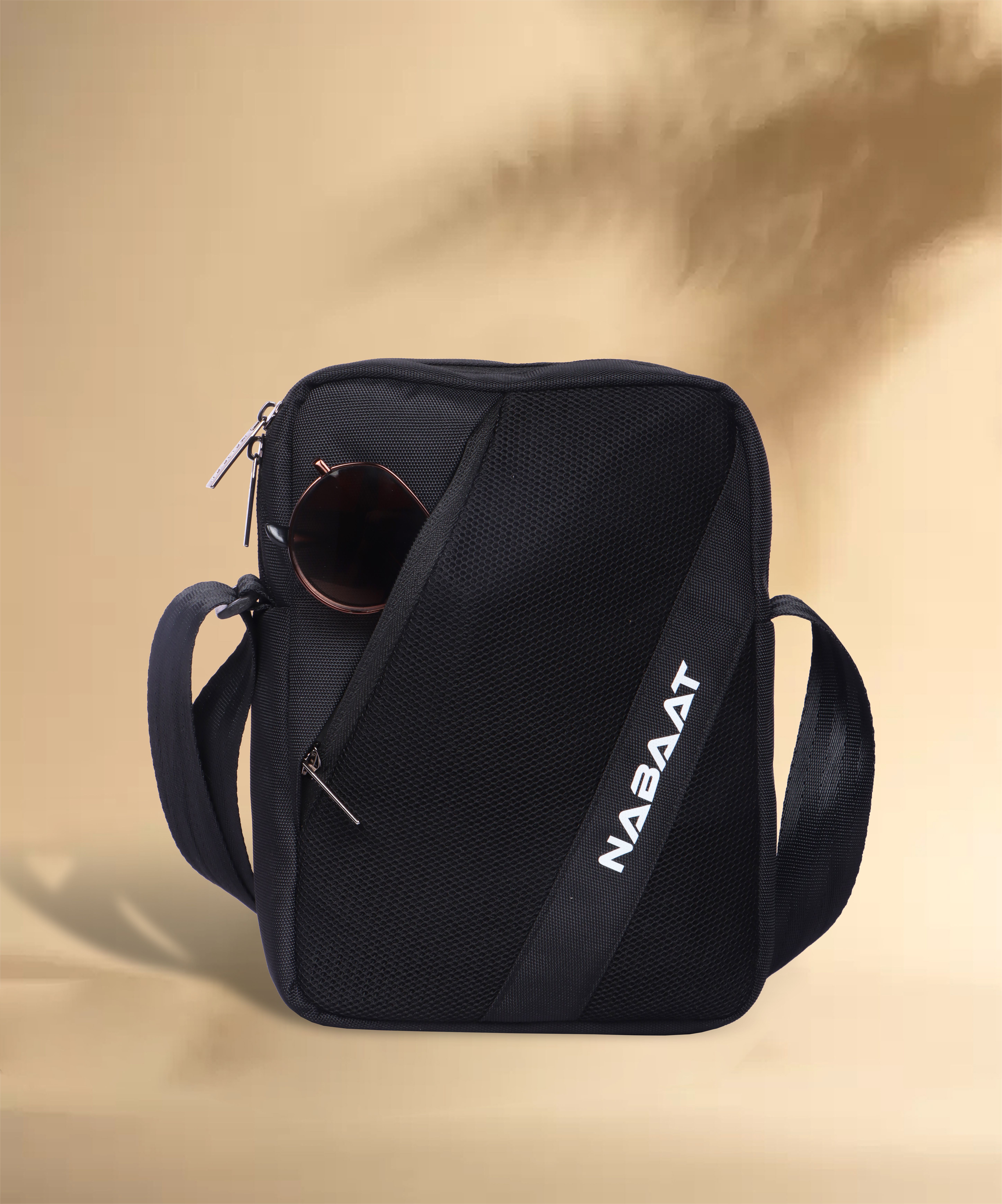 Black Men Sling Bag Mini Sling Bag for Men & Women, Travel Passport Side Bag, Crossbody Office Bag-image-45