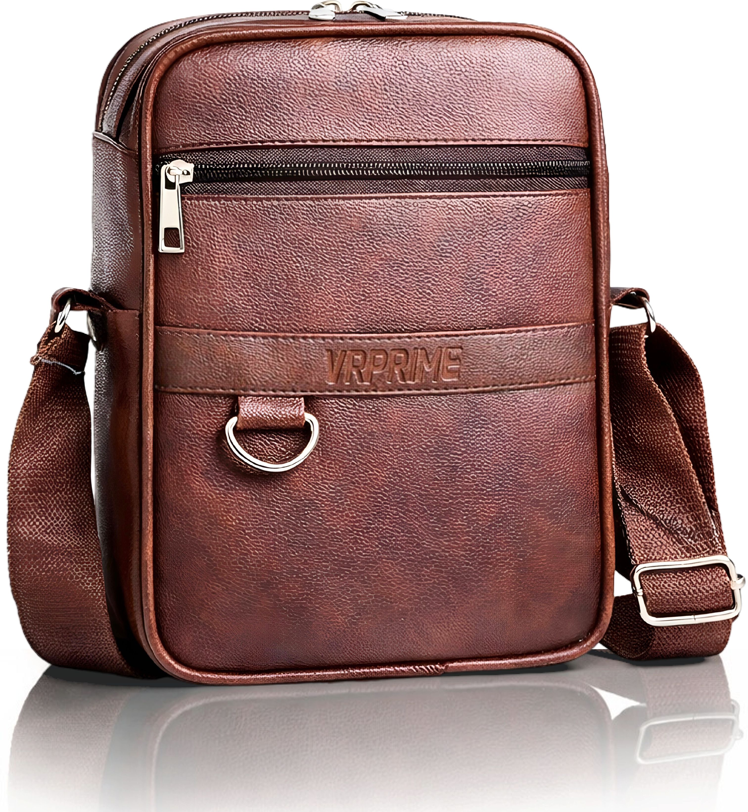 Brown Men Sling Bag Premium Leather Crossbody Shoulder Bag for Daily Travel & Office Use-image-23