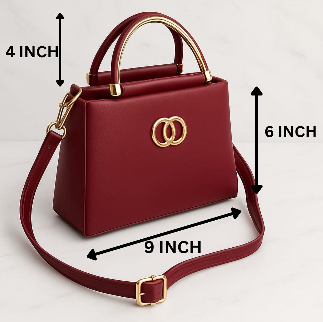 Maroon Women Hand-held Bag Mahroon designer bag-image-34