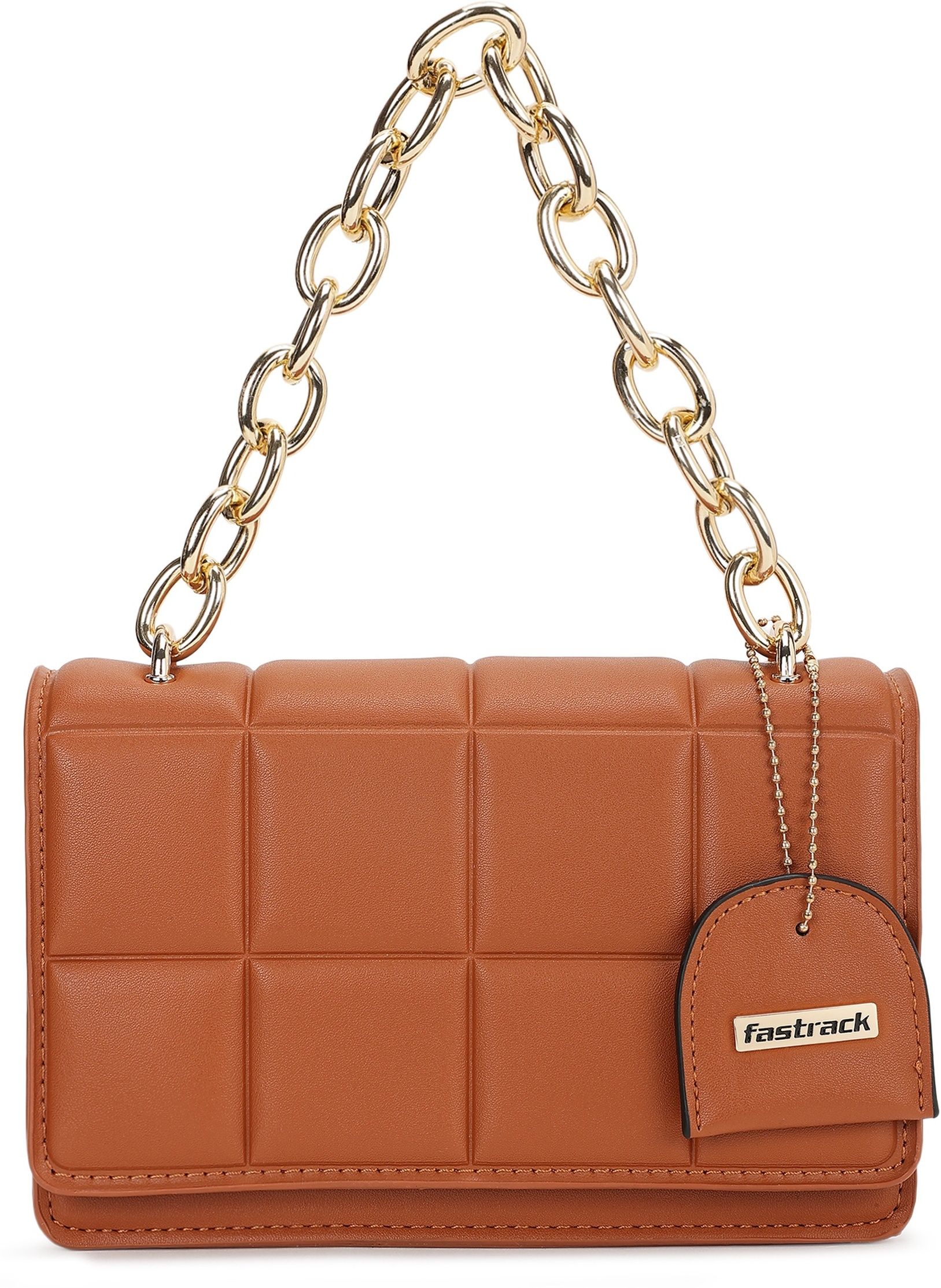 Tan Women Sling Bag - Medium Quilted-image-27