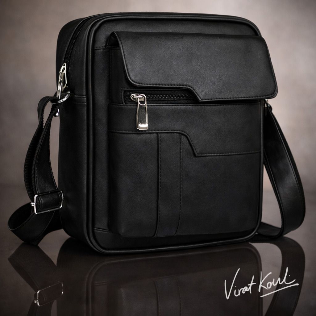 ronex Black Men & Women Shoulder Bag Sling Bag Draper with Padded Tab Compartment-picture-42