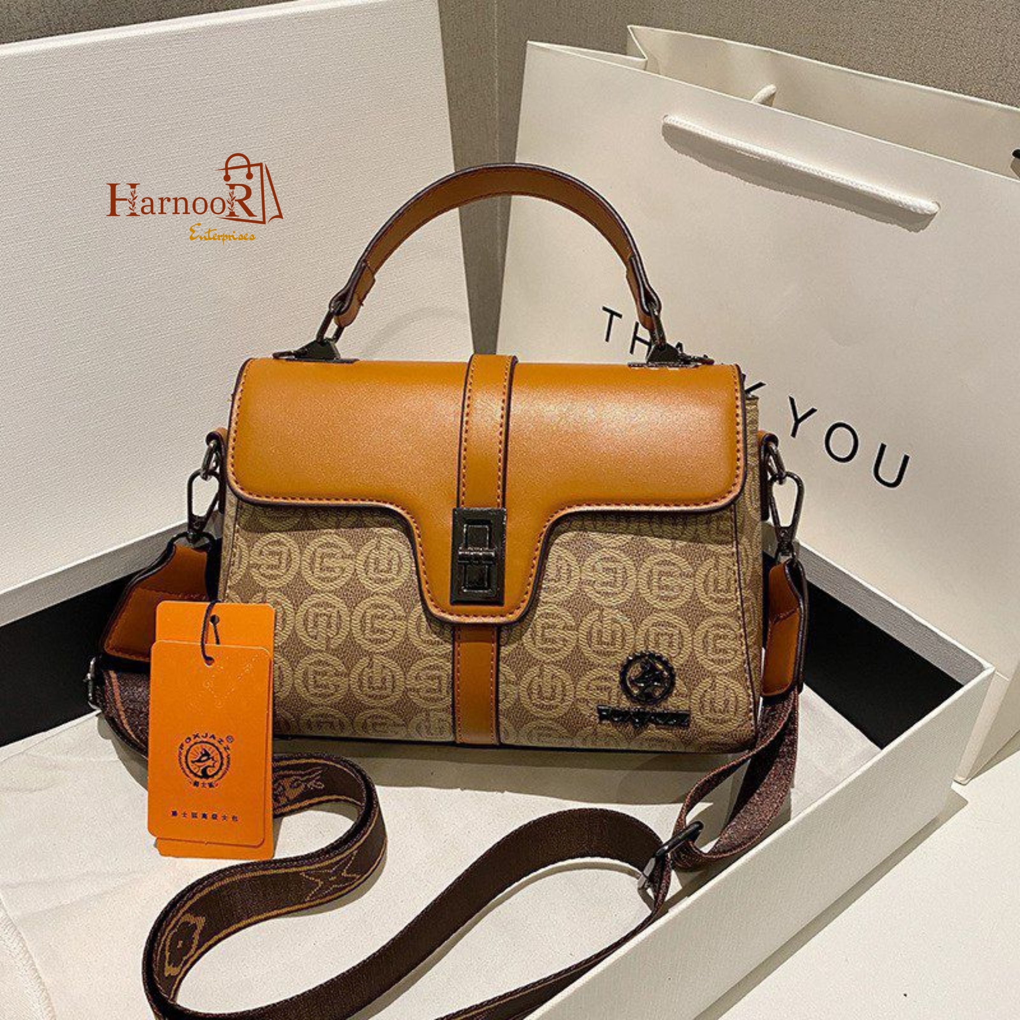 Khaki Women Sling Bag Harnoor J-156-image-41