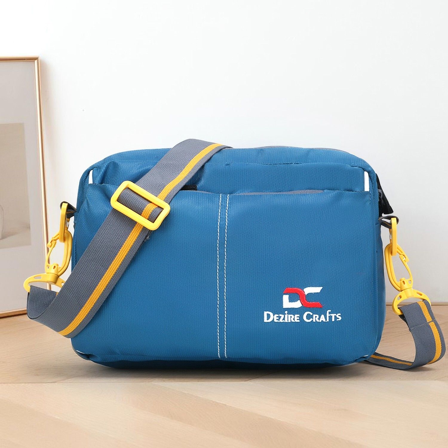 Blue Men Sling Bag Stylish Shoulder Messenger Bag Waterproof for Men and Women-image-47