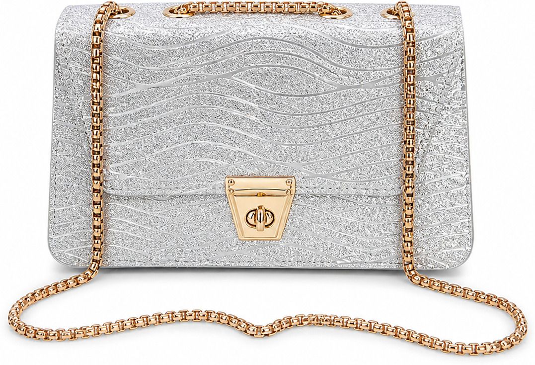 Silver Women Sling Bag Champagne Glow Sling Bag-image-47