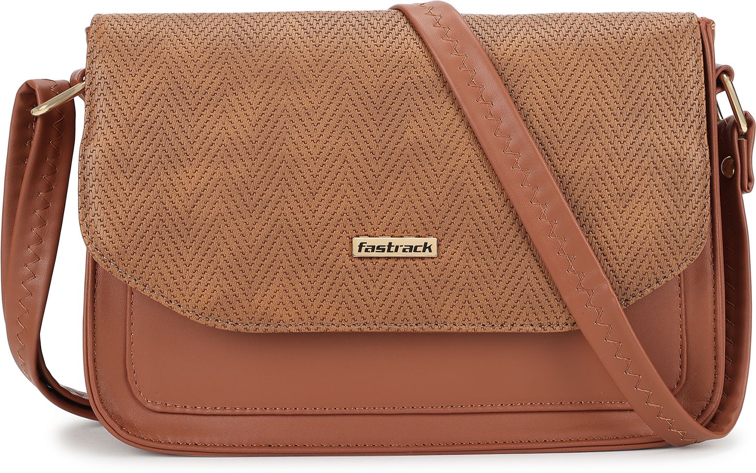 Tan Women Sling Bag - Mini Textured-image-28