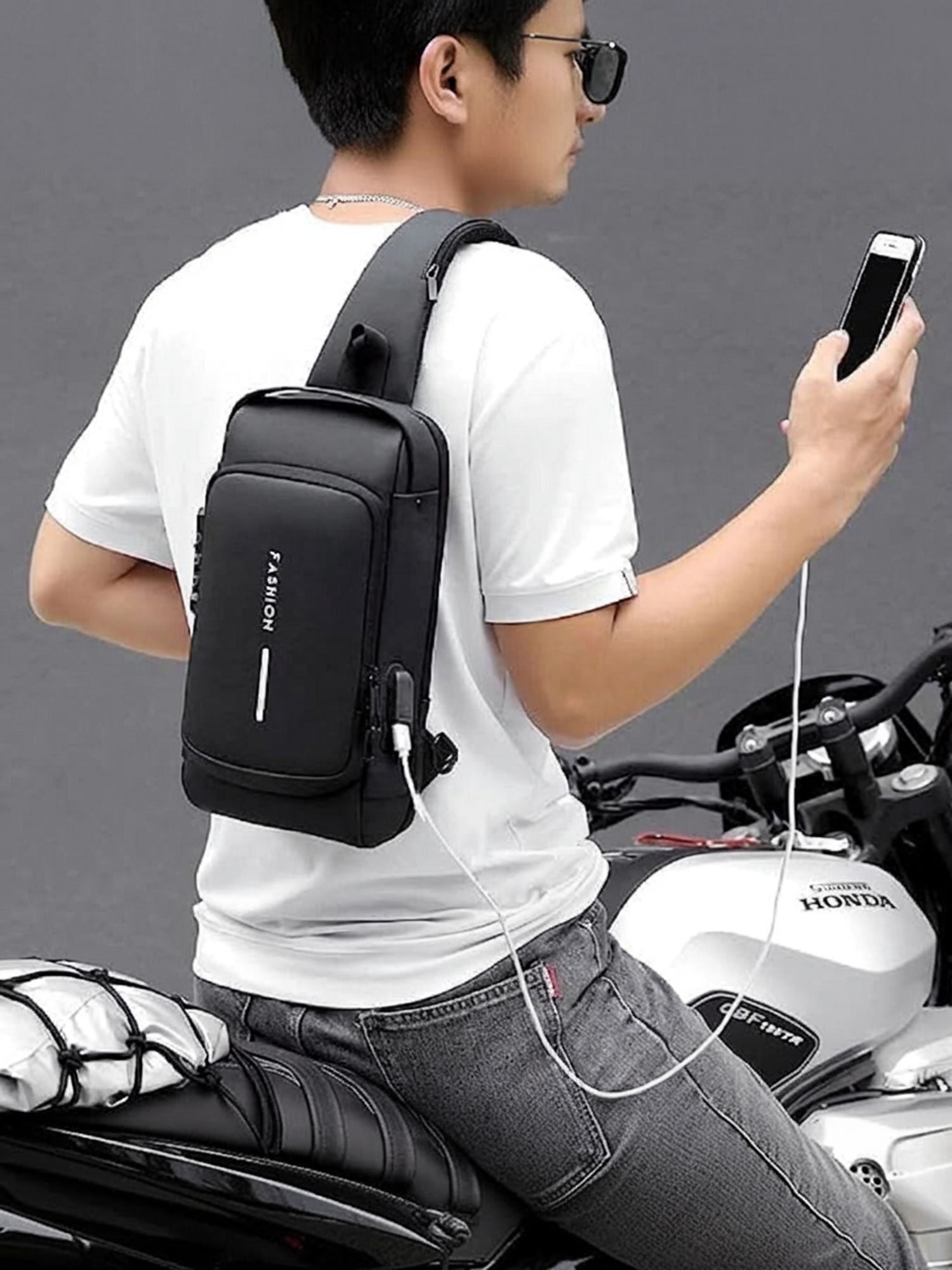 Black, Grey Men & Women Sling Bag Crossbody Sling Bag for Men Office with Premium Finish-image-15