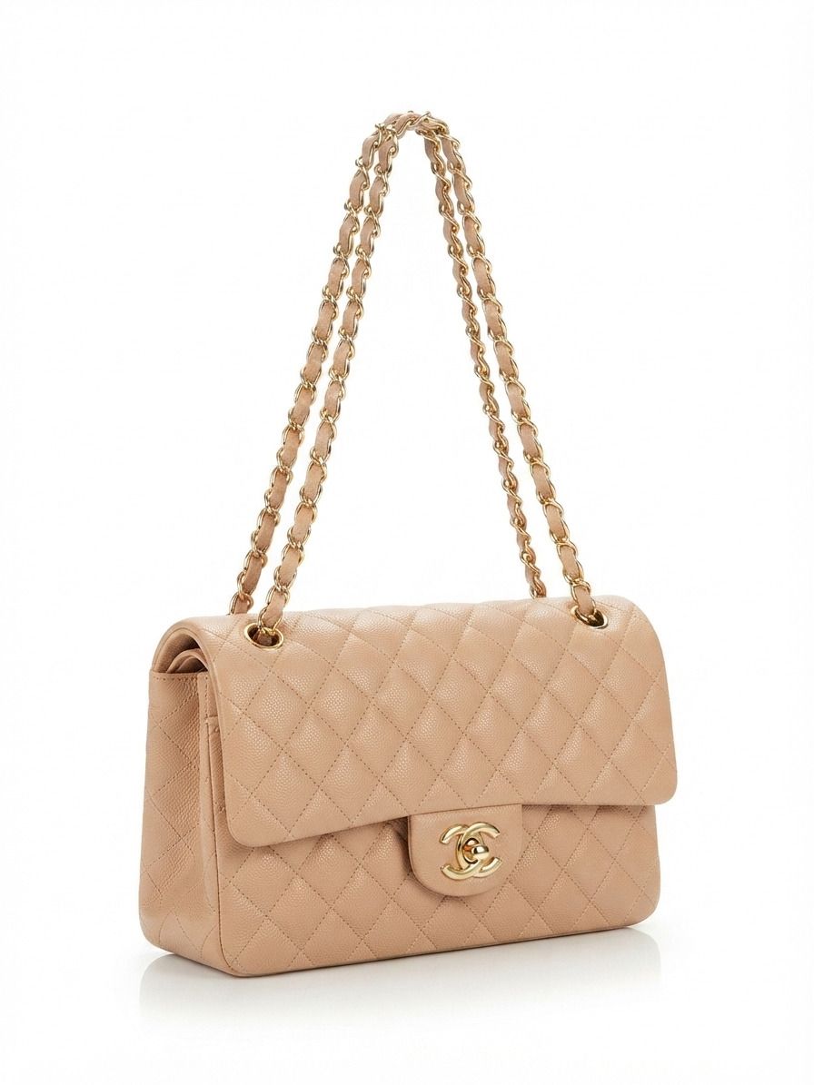 Beige Women Sling Bag Premium Quilted Flap Women HandBag-image-44