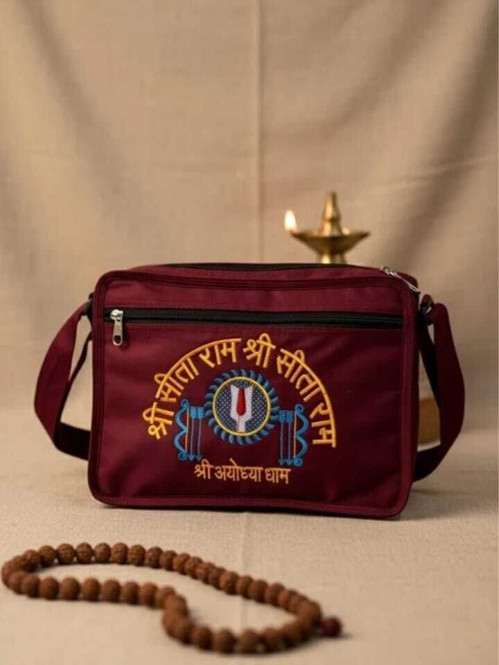 Maroon Men & Women Sling Bag Spiritual Sling Bag-image-48