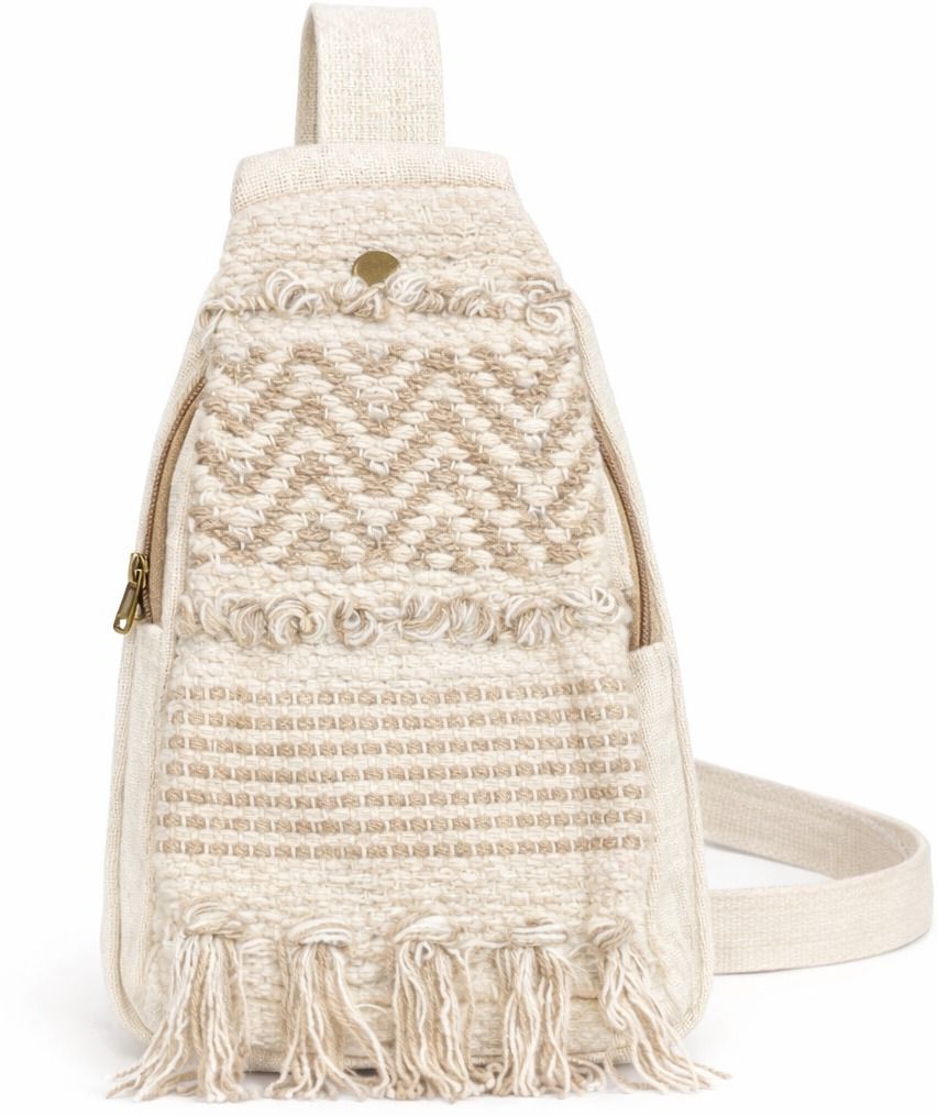 Beige Men & Women Shoulder Bag unisex sling bag