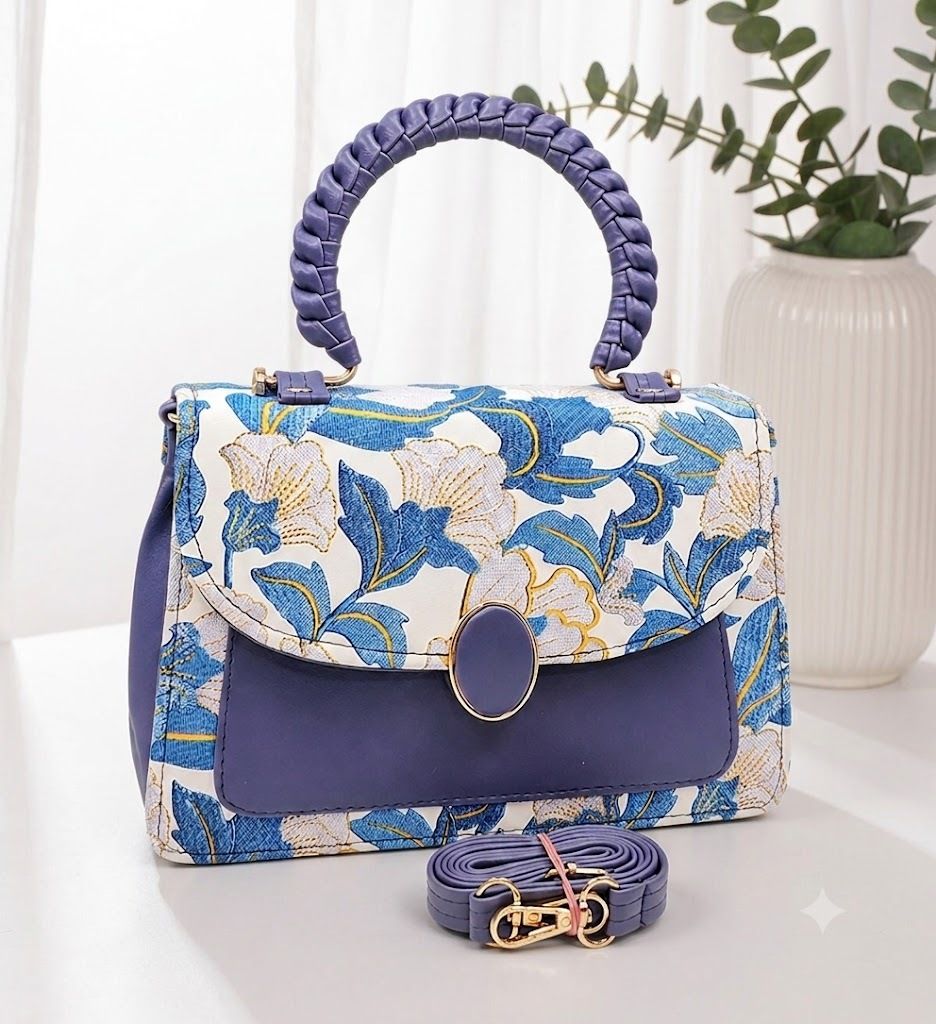 Blue Women Sling Bag Floral Sling Bag For Women and Girls-image-27