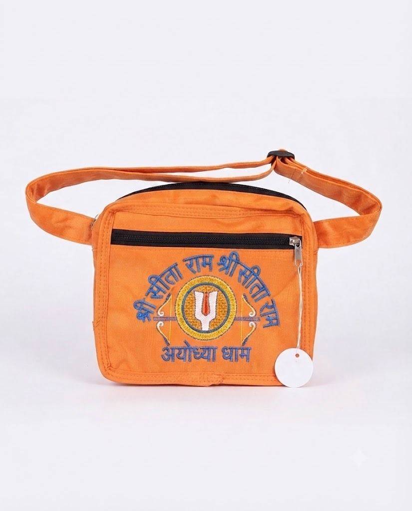 kheladilal Orange Men & Women Sling Bag Shri Ram Bhakti Printed Sling Bag | Adjustable Shoulder Crossbody Bag-picture-45