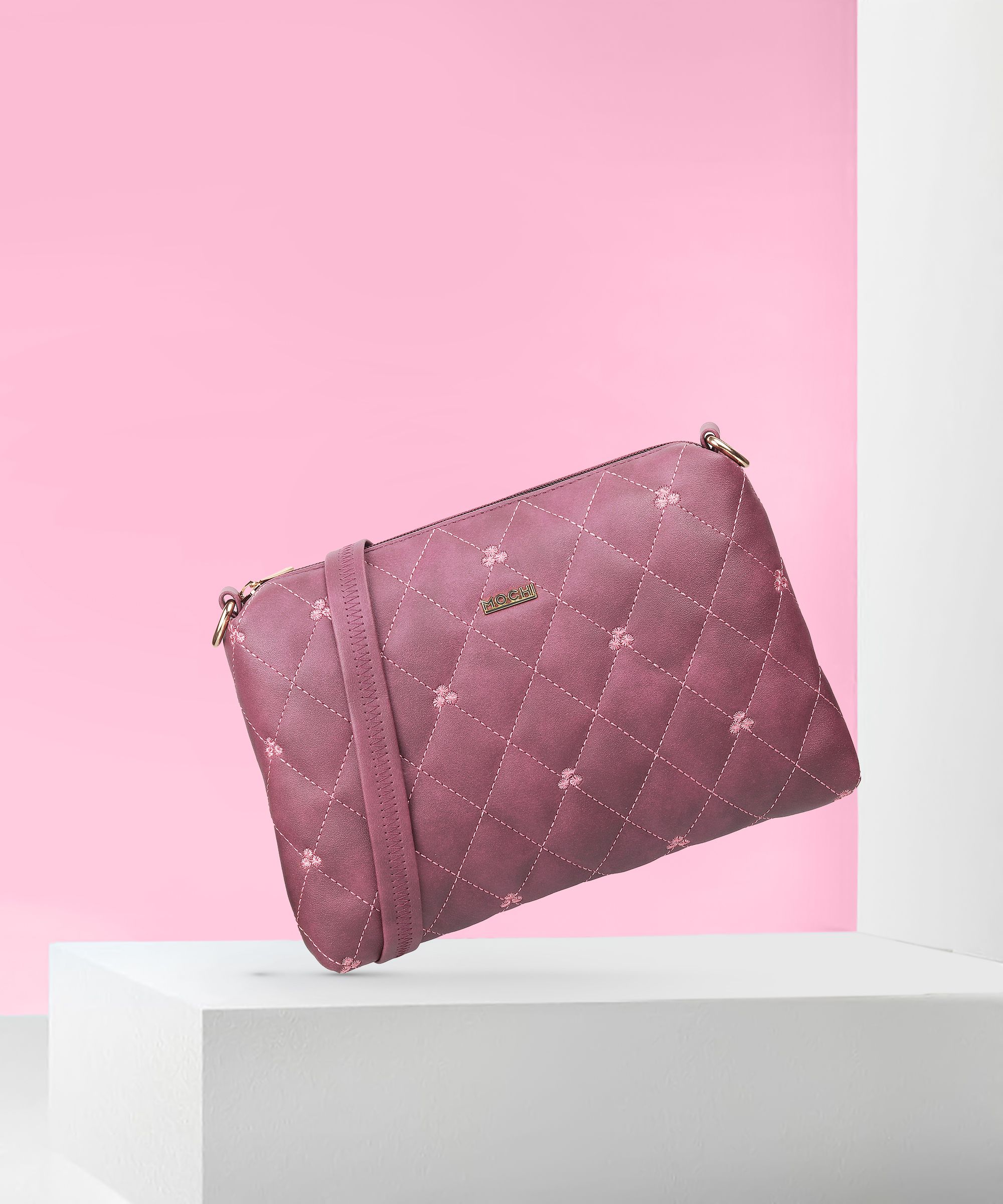 Purple Women Sling Bag - Medium 66-7354-Purple-image-1