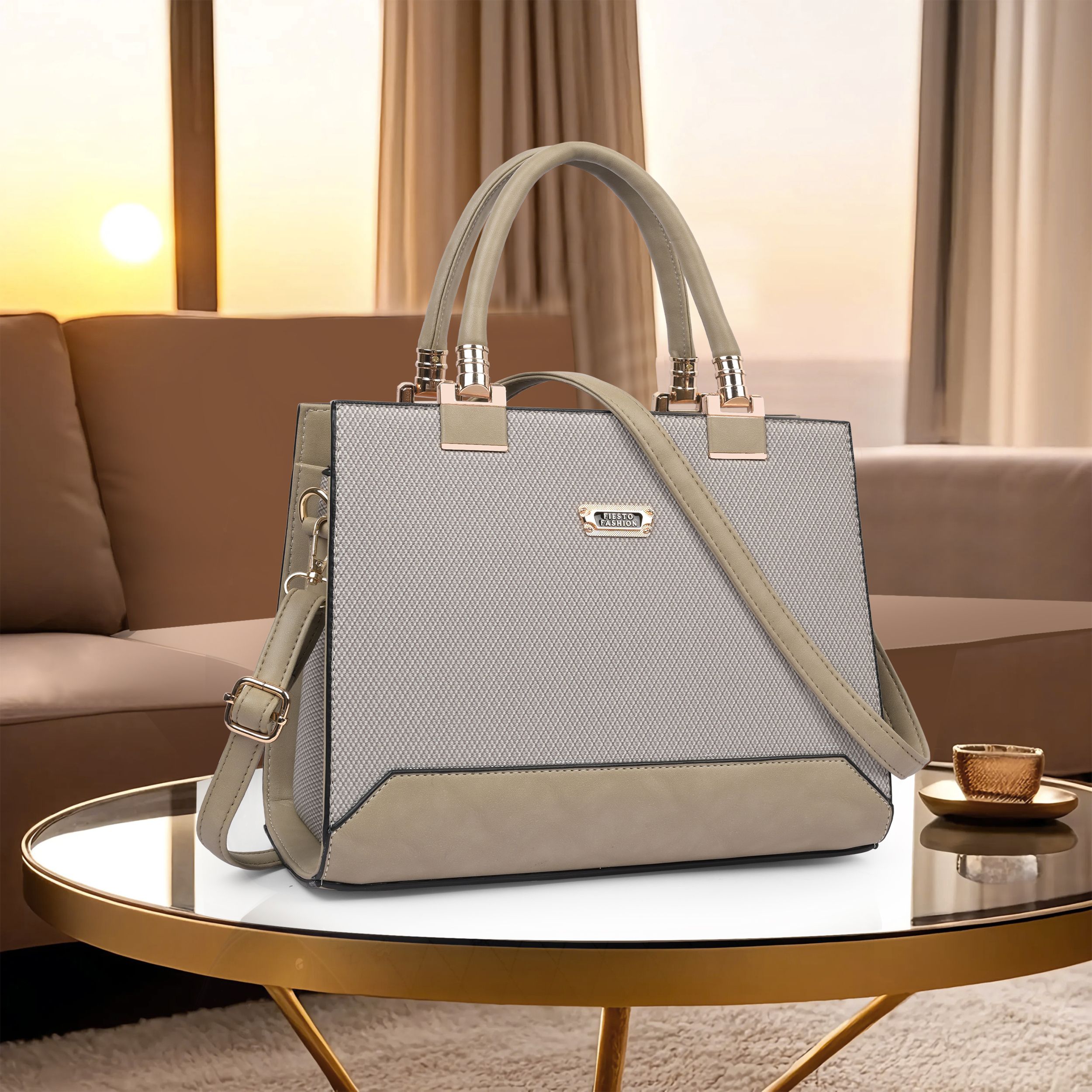 Beige Women Hand-held Bag For women and Girls-image-41