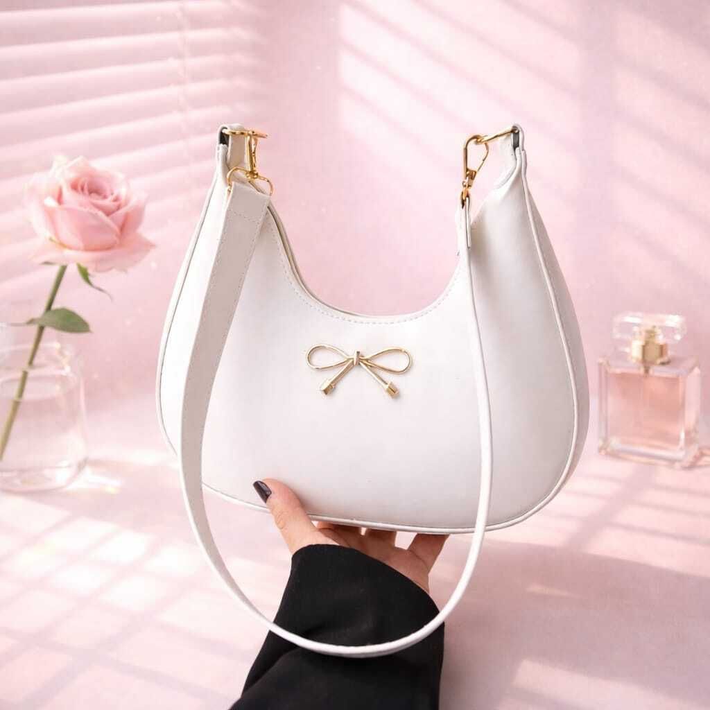White Women Sling Bag Sling bag for women fancy white ladies purse-image-9
