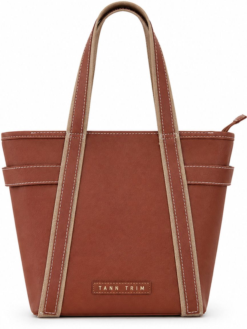 tann trim Women Tan Shoulder Bag-picture-19