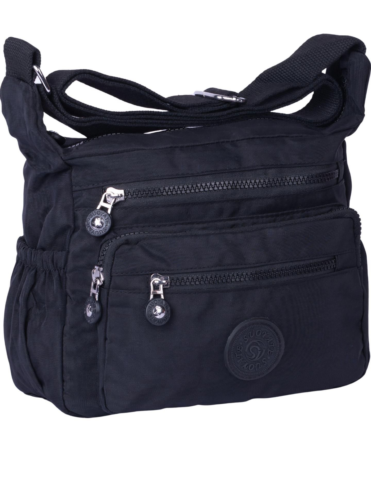 Black Women Sling Bag Stylish Comfortable Modern Lifestyle Messenger Purse Multipocket Travel Slingbag-image-12