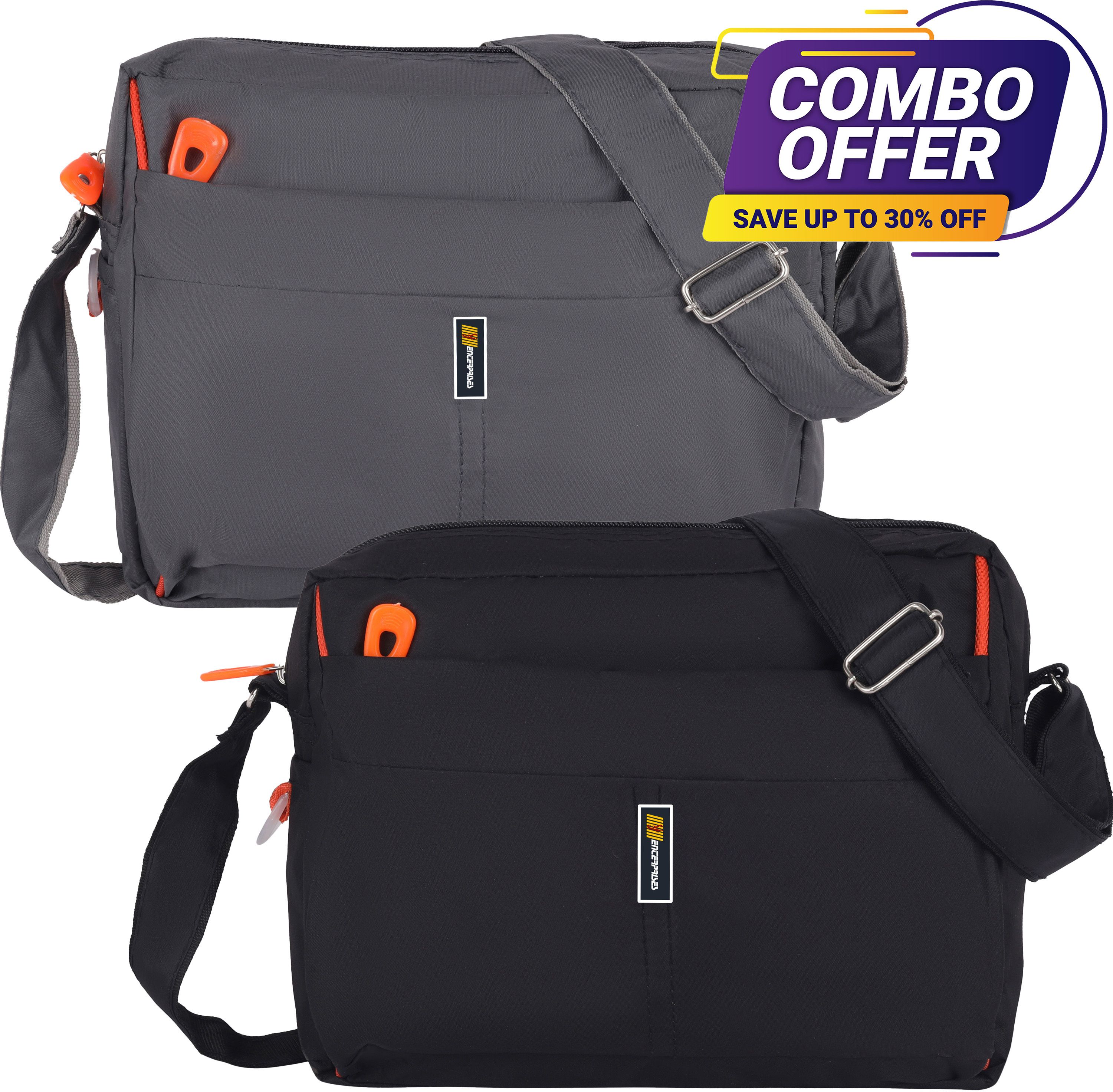 Black, Grey Men Sling Bag combo 2set Bag Sling Bag Stylish Crossbody Shoulder Bag for Travel & Casual
