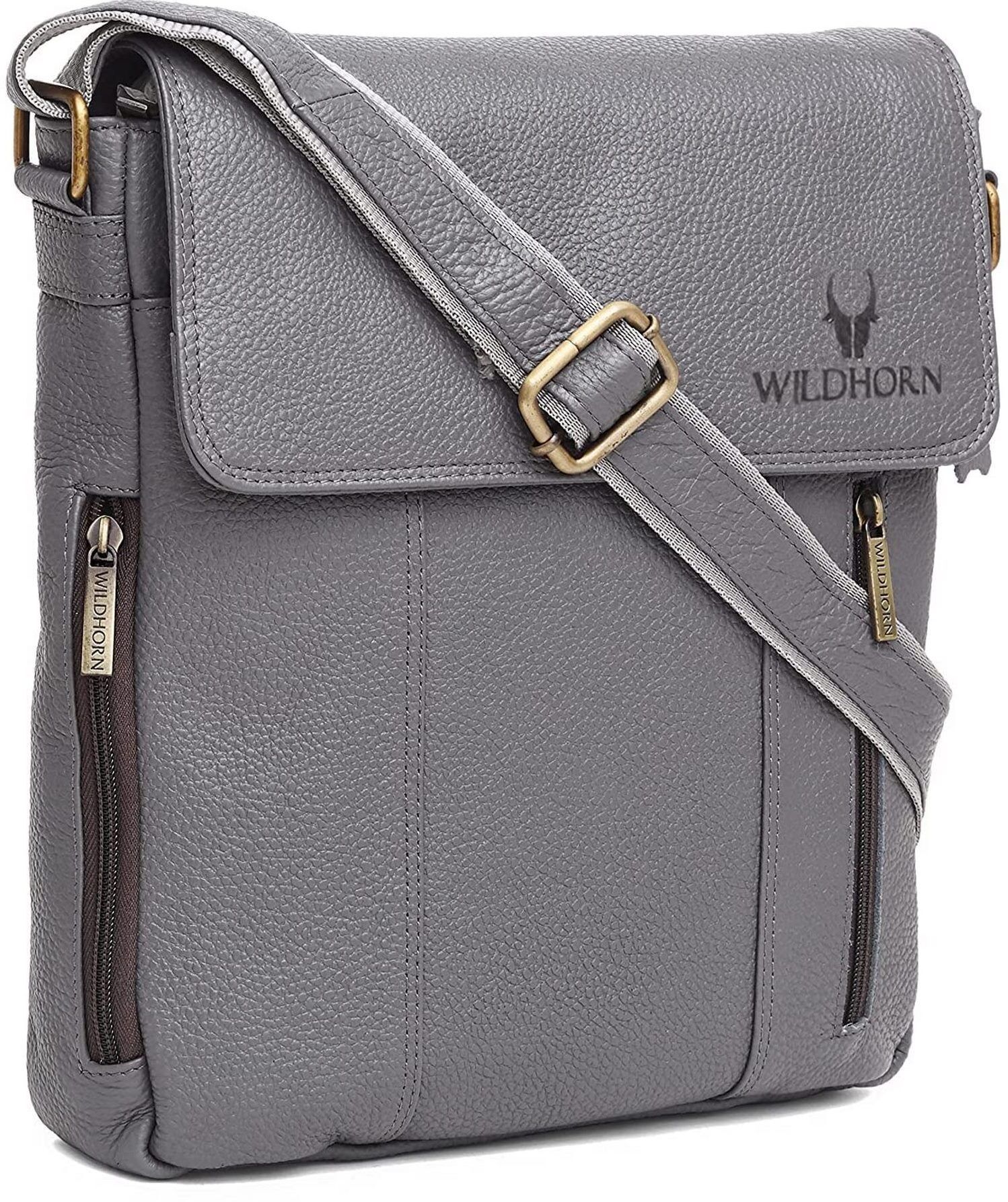 Grey Men Sling Bag Sling Messenger Bag for Men-image-31