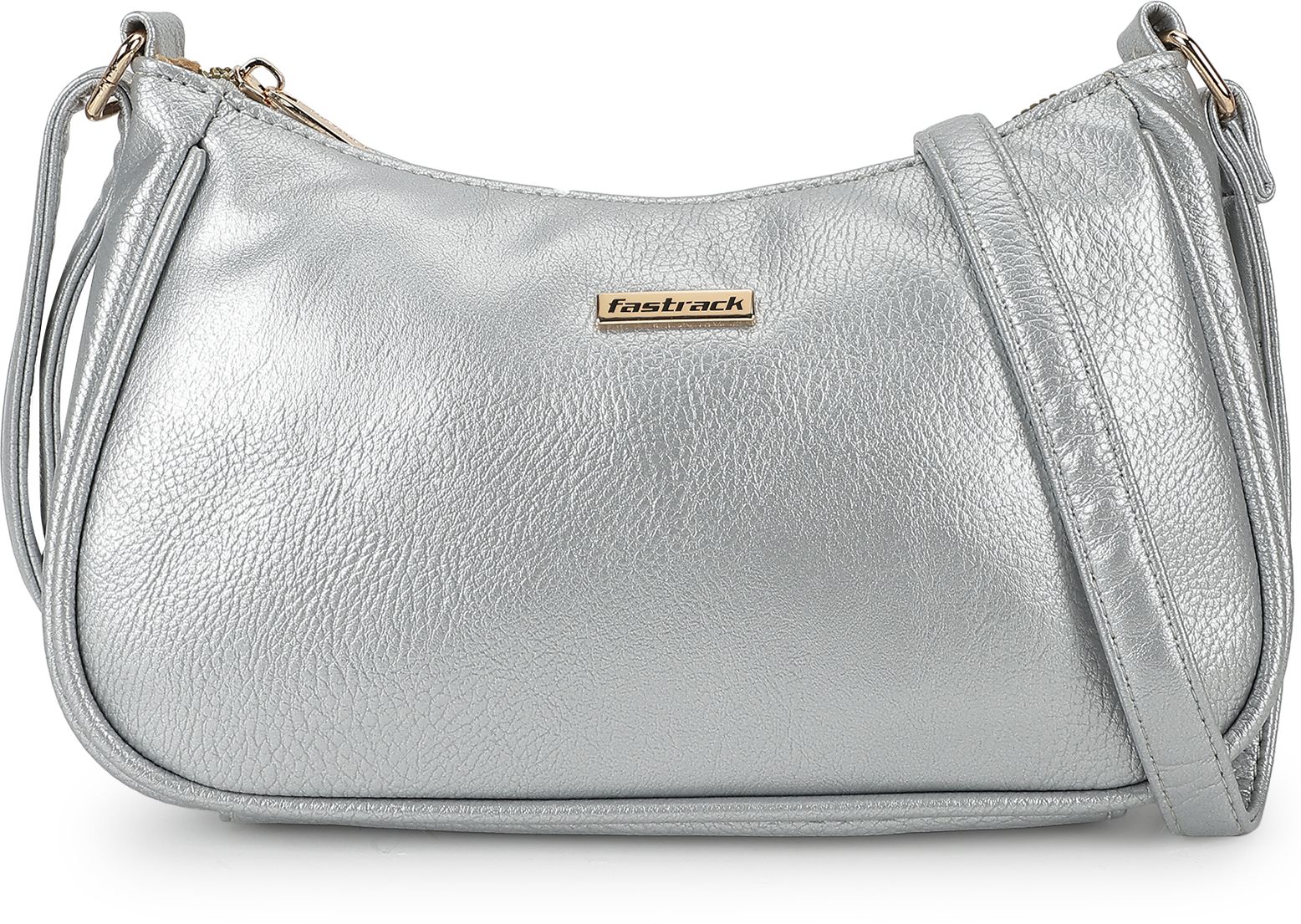 Silver Women Sling Bag Textured-image-1