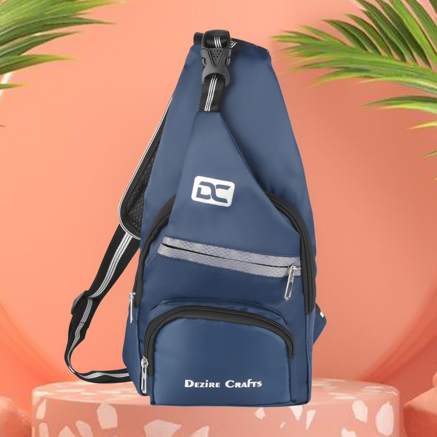 Blue Men Sling Bag DC Sling Backpacks Messenger Shoulder Crossbody Daypacks for Travel Men Women-image-3