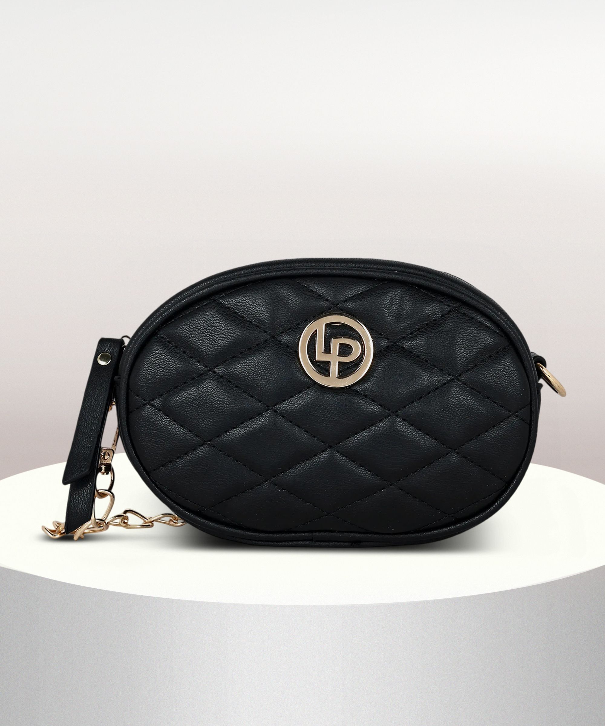 lino perros Black Women Sling Bag Womens Quilted Black Sling Bag-picture-17