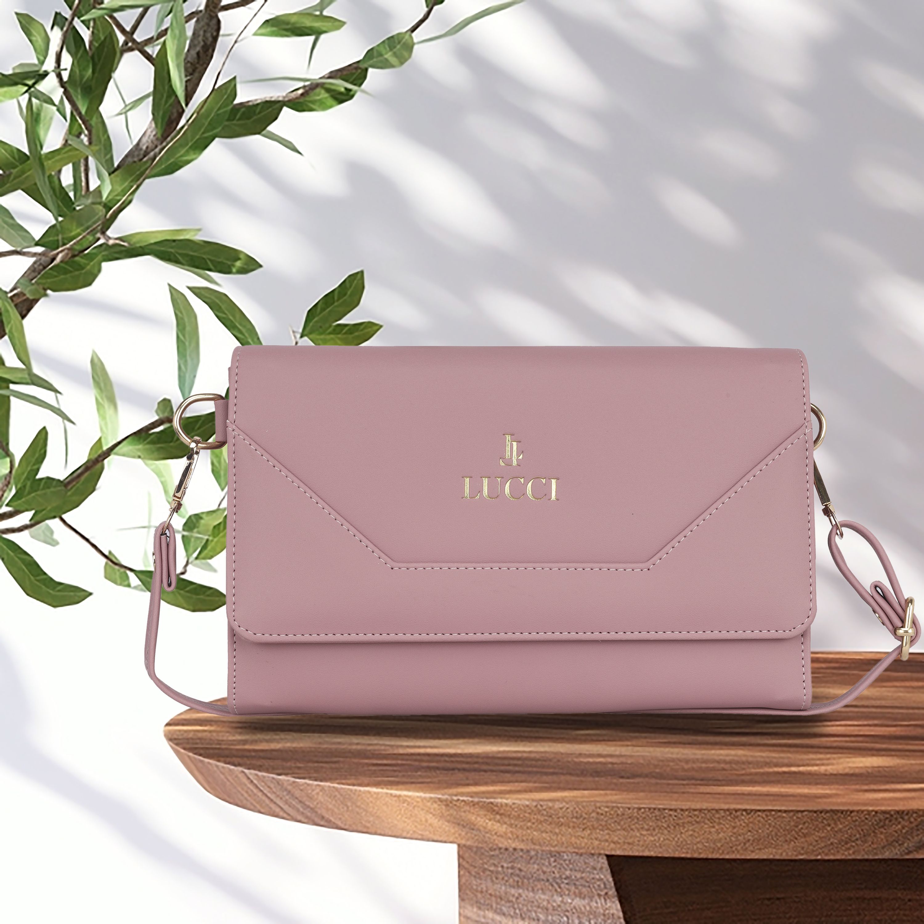 Pink Women Sling Bag Pink sling bag-image-8