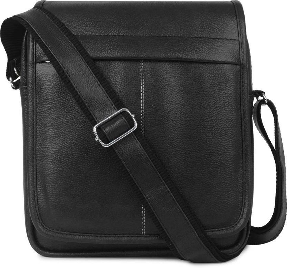 zipcraze Black Men Sling Bag PU Synthetic Leather Men's Sling Bag Cross Body Travel Office Business messenger-picture-30