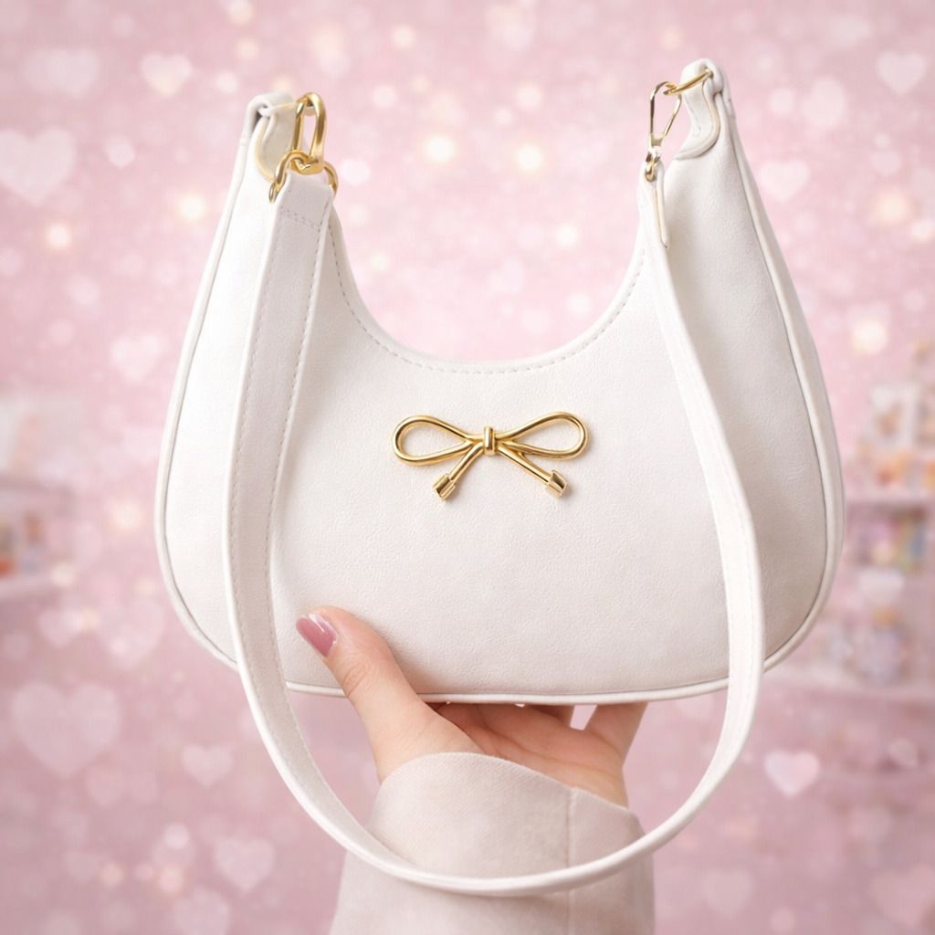 White Women Sling Bag Sling bag for women fancy Creamy ladies purse-image-11