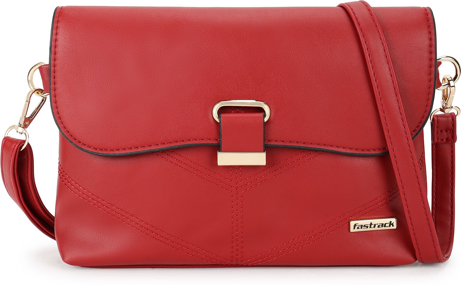 fastrack Red Women Sling Bag Solid-picture-12