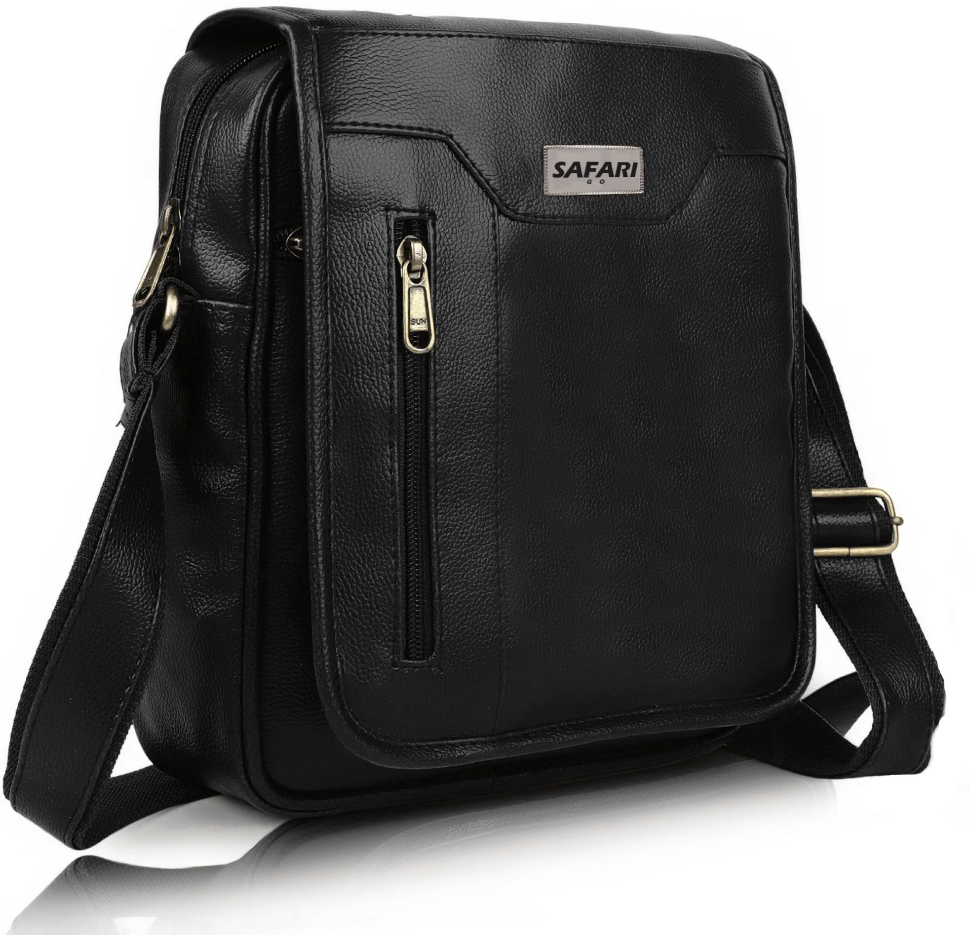 safarigo Black Men Sling Bag Vegan Leather sling bag for men-picture-14
