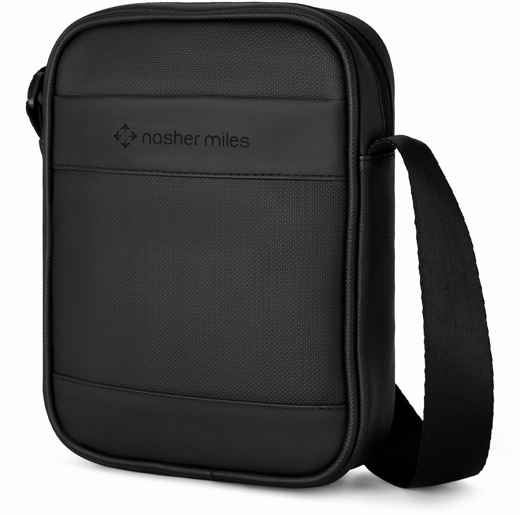 nasher miles Black Men & Women Sling Bag Sinsa Sling Bag | PU Crossbody One Shoulder Unisex Travel Office College Bag-picture-15