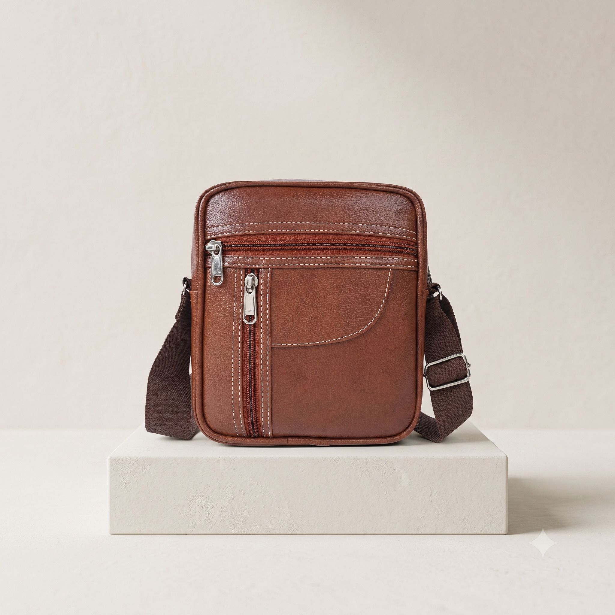 morabia Tan Men Sling Bag Stitch X Crossbody Bag-picture-25